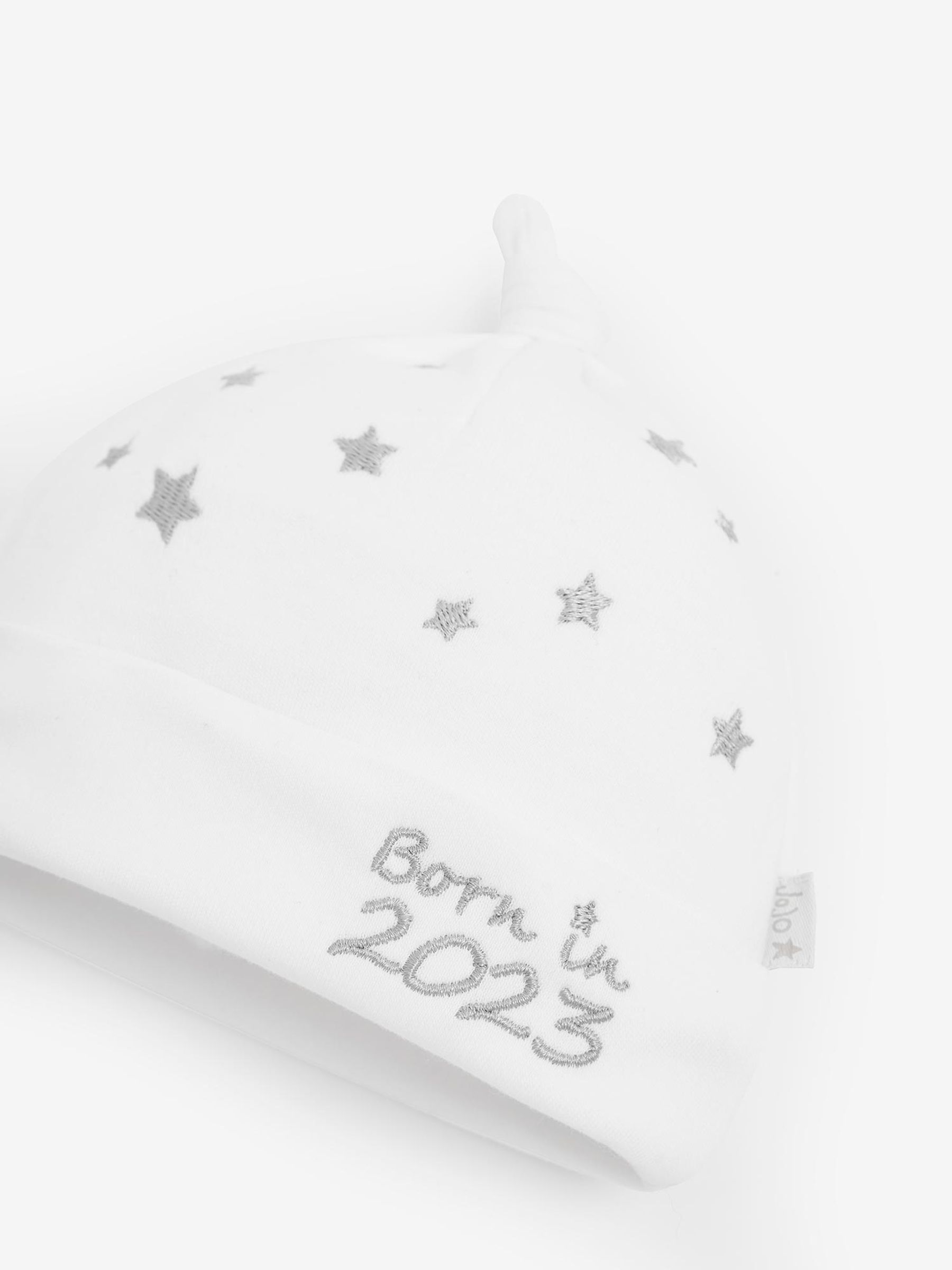Born in 2023 Embroidered Hat in White - Image 4 of 4