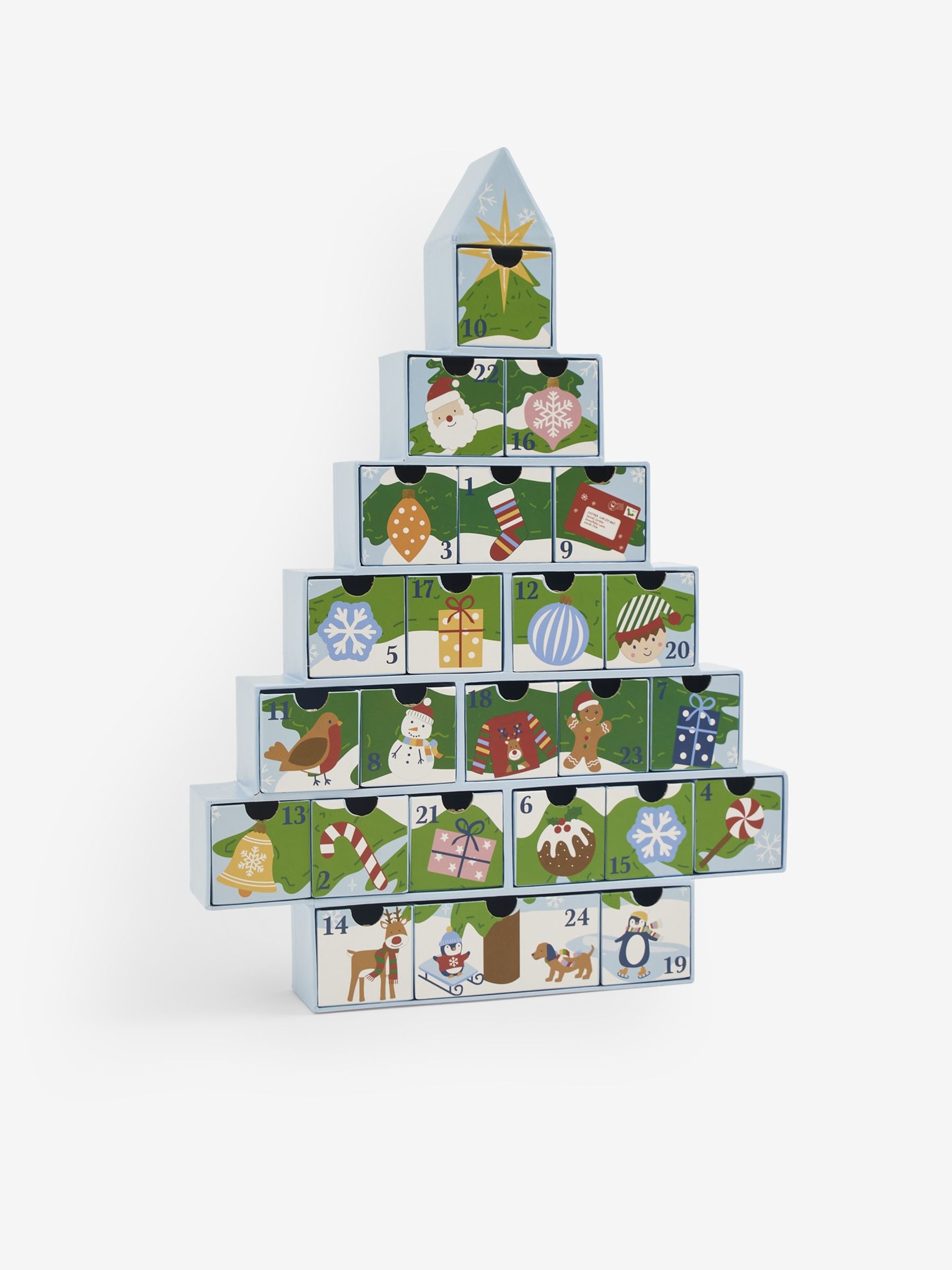 Christmas Tree Advent Calendar in Green - Image 2 of 4