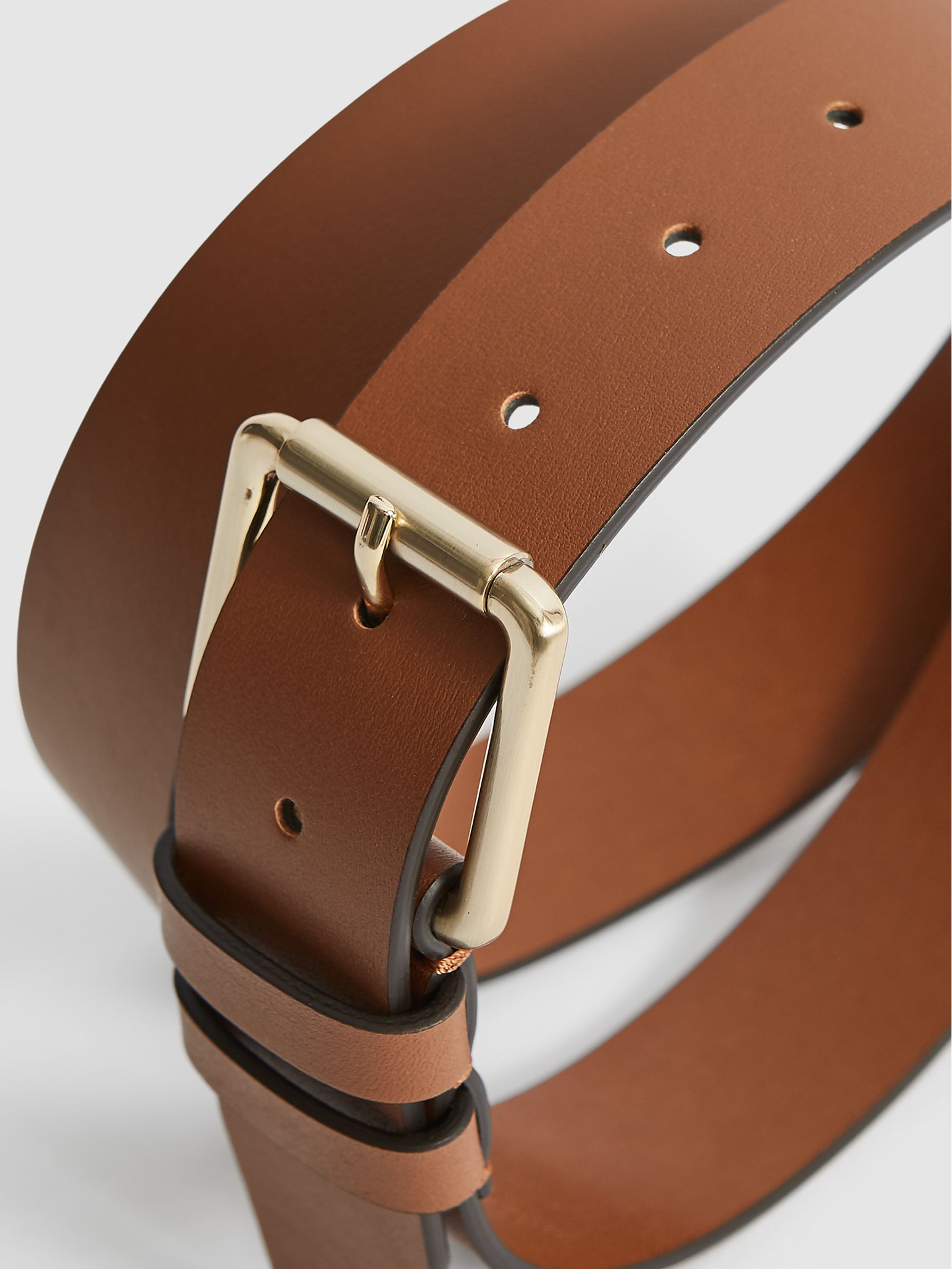 Leather Belt in Tan - Image 3 of 4