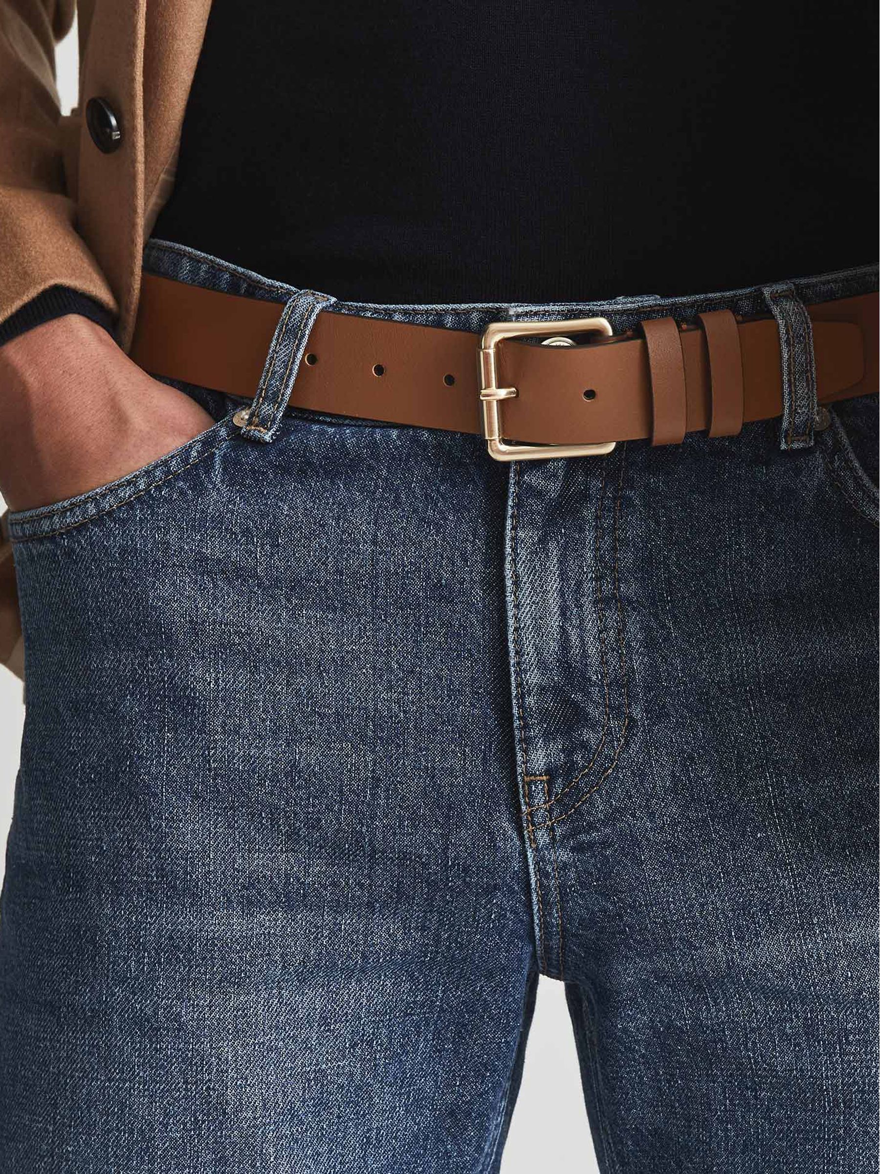 Leather Belt in Tan - Image 4 of 4