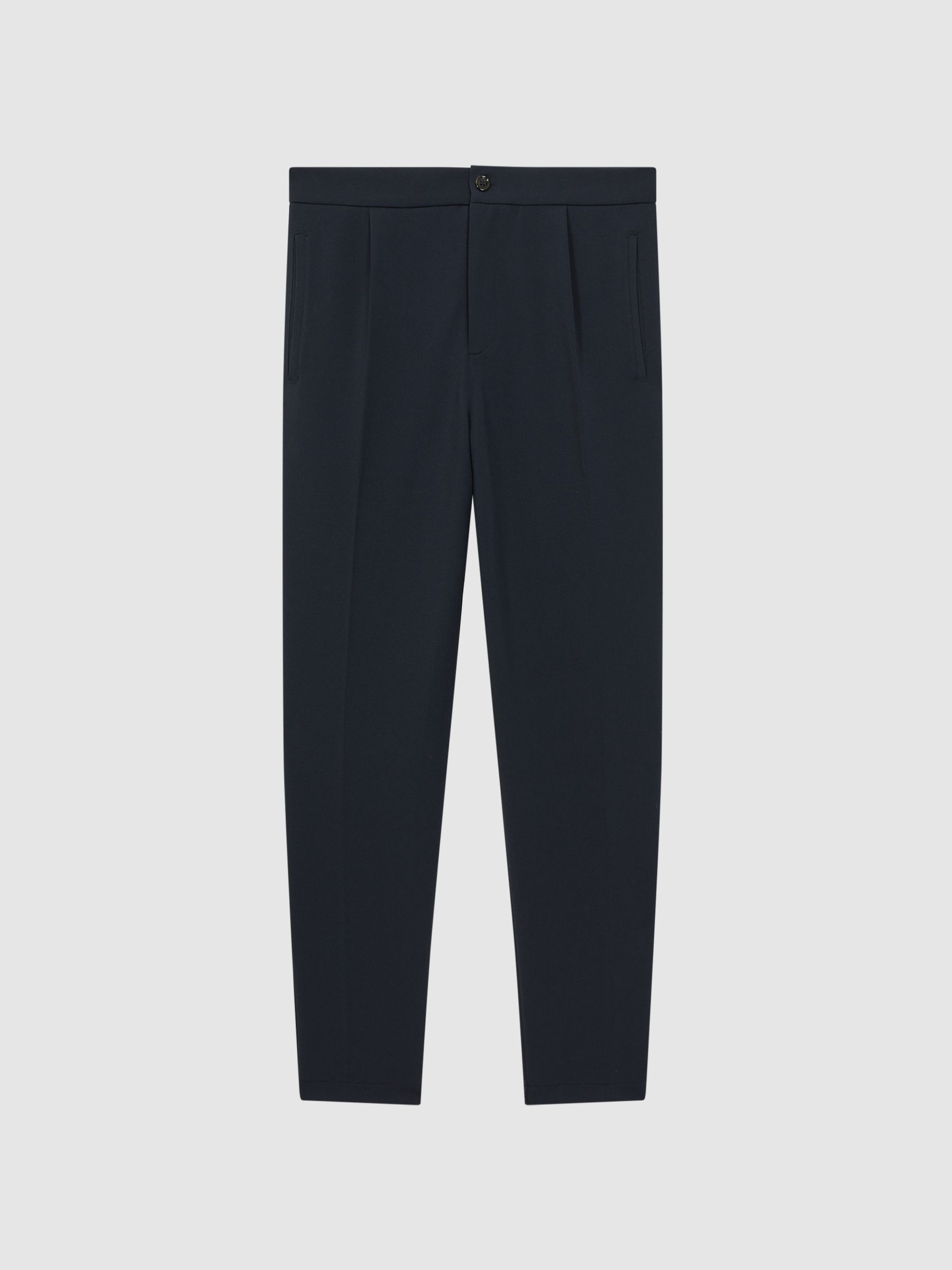 Tapered Trousers in Navy - Image 2 of 4 Tapered Trousers in Navy - Image 2 of 4