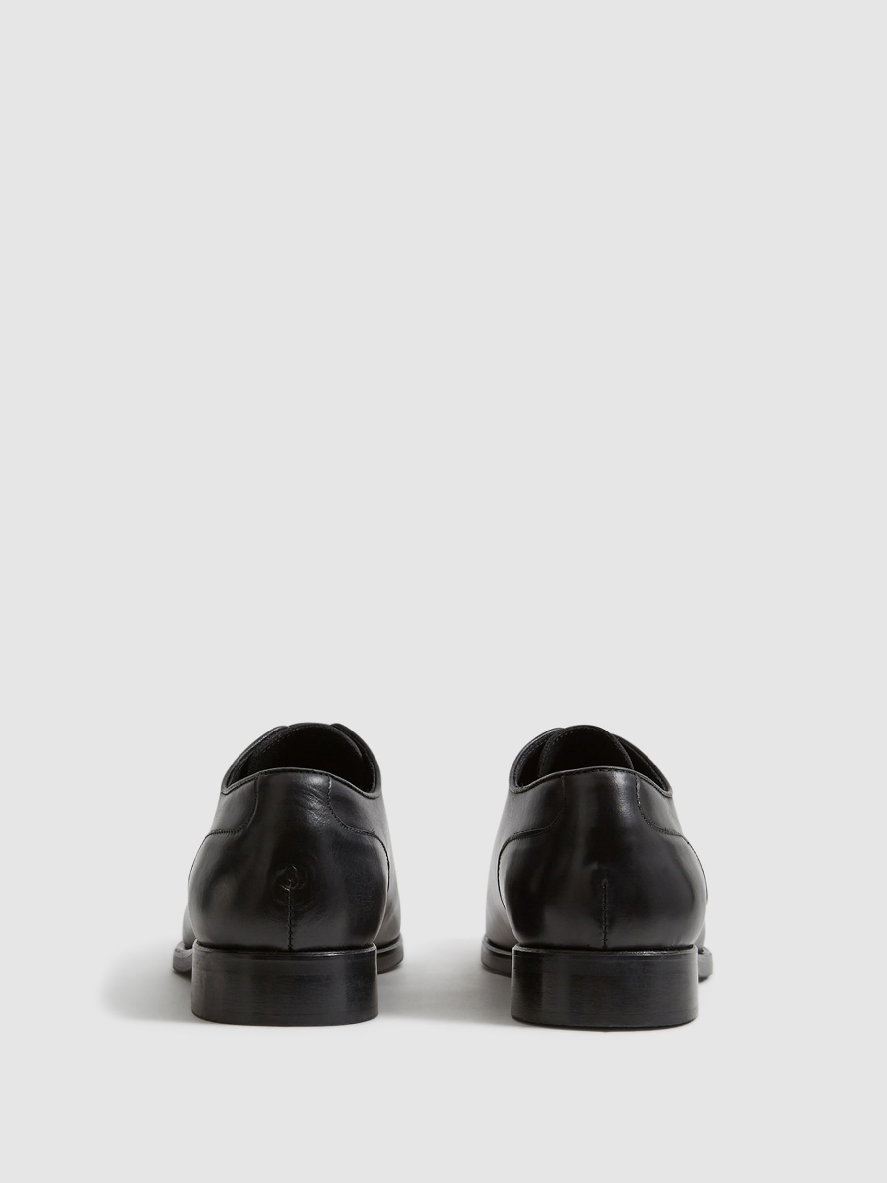 Leather Whole Cut Shoes in Black - Image 6 of 6