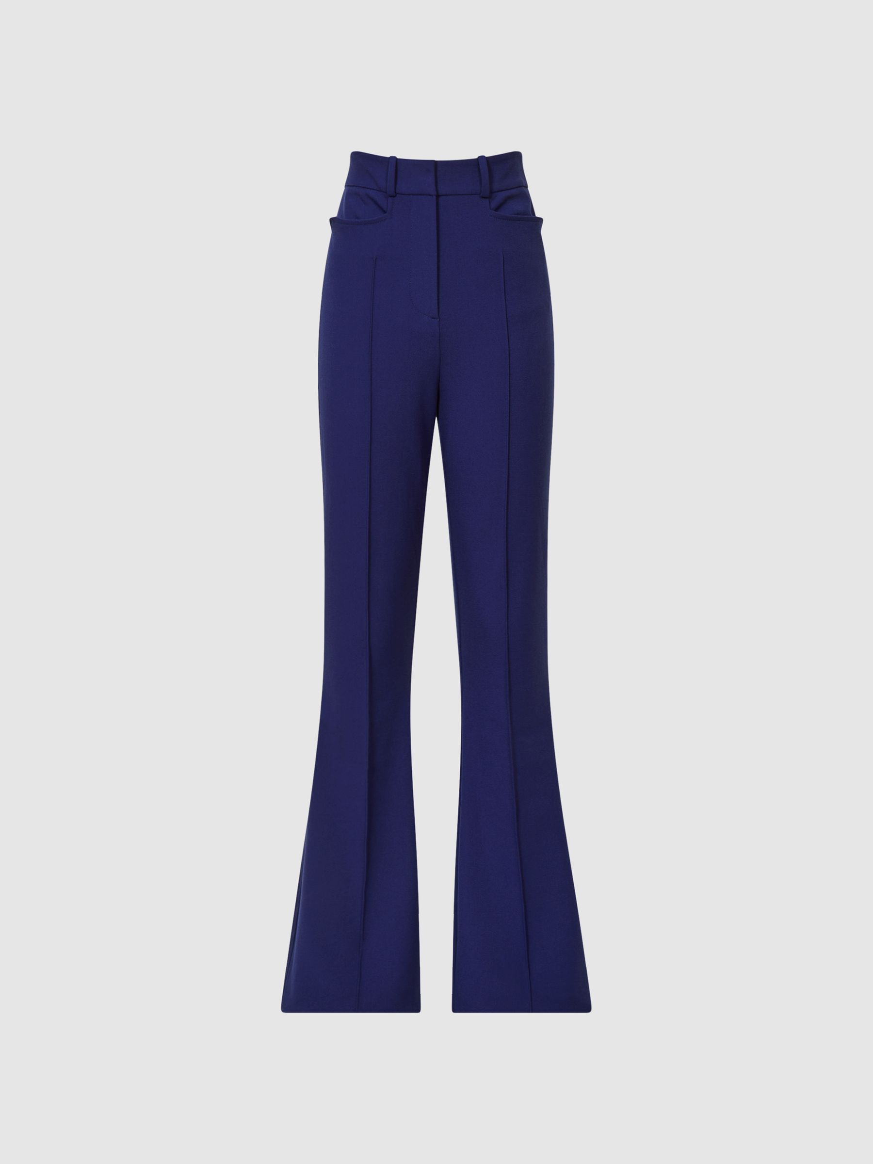 Flared High Rise Trousers in Purple - Image 2 of 6