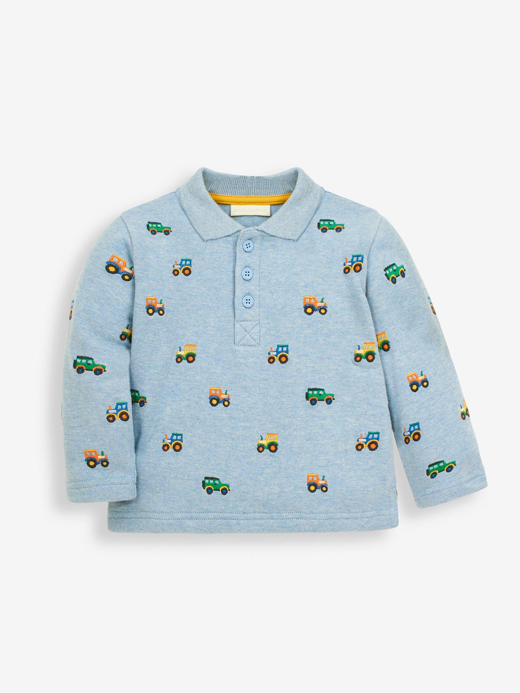 Blue Tractor Embroidered Polo Shirt - Image 4 of 5