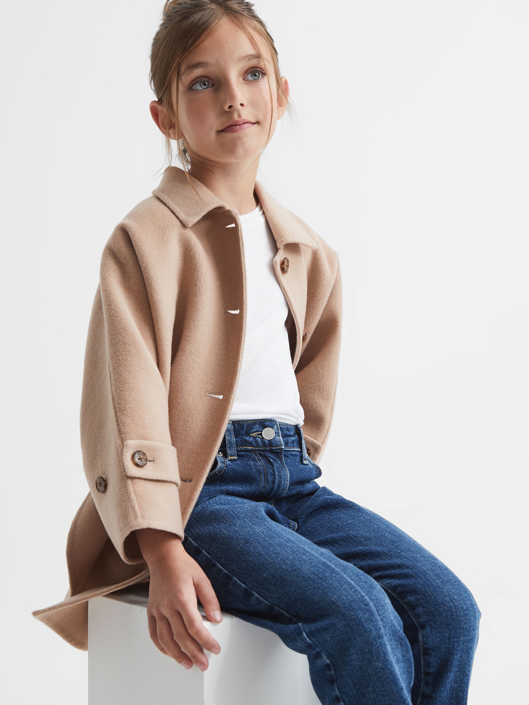 Senior Turn Up Relaxed Jeans in Mid Blue - Image 6 of 6