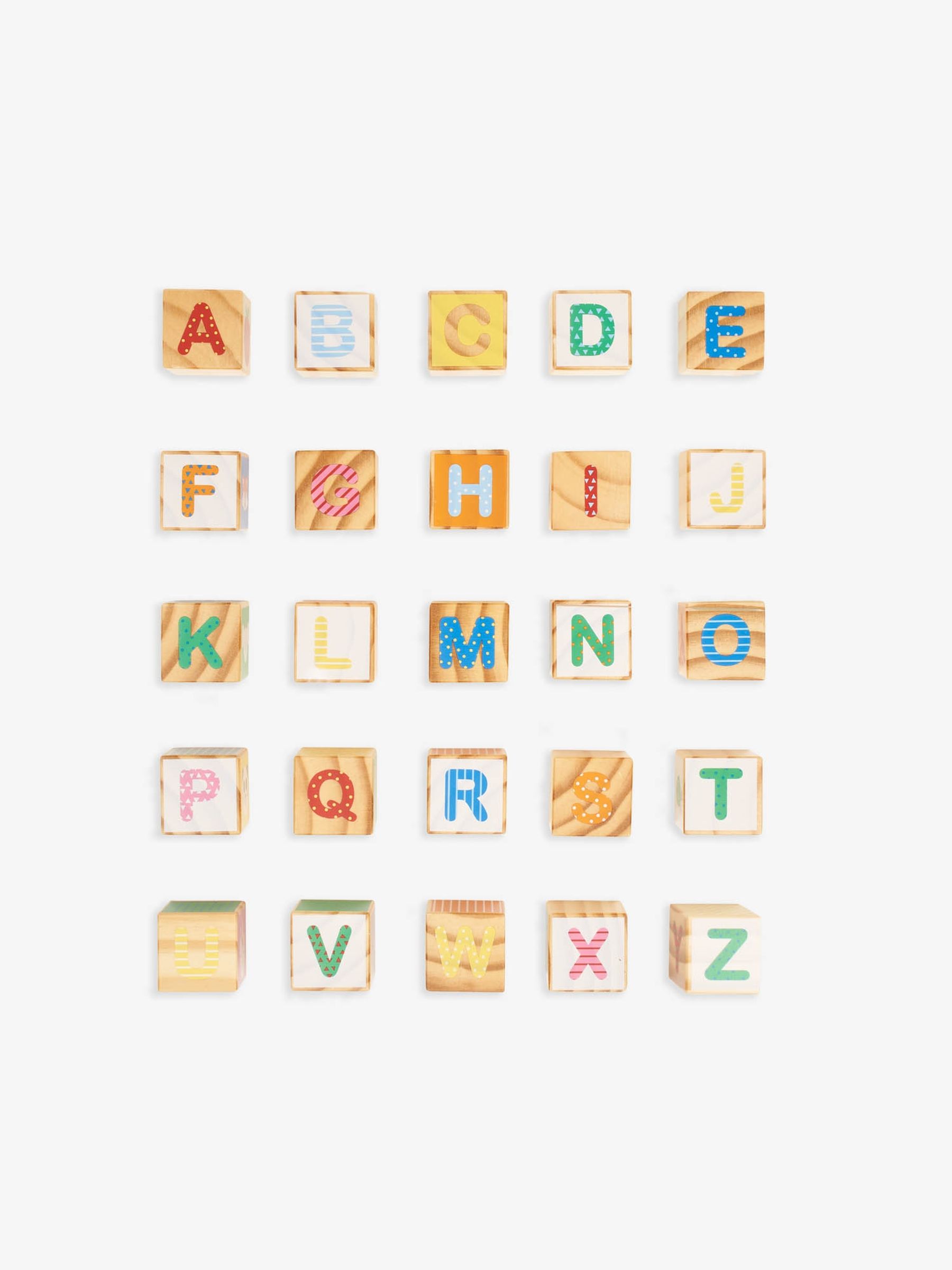 Wooden Alphabet Blocks in Multi - Image 2 of 8