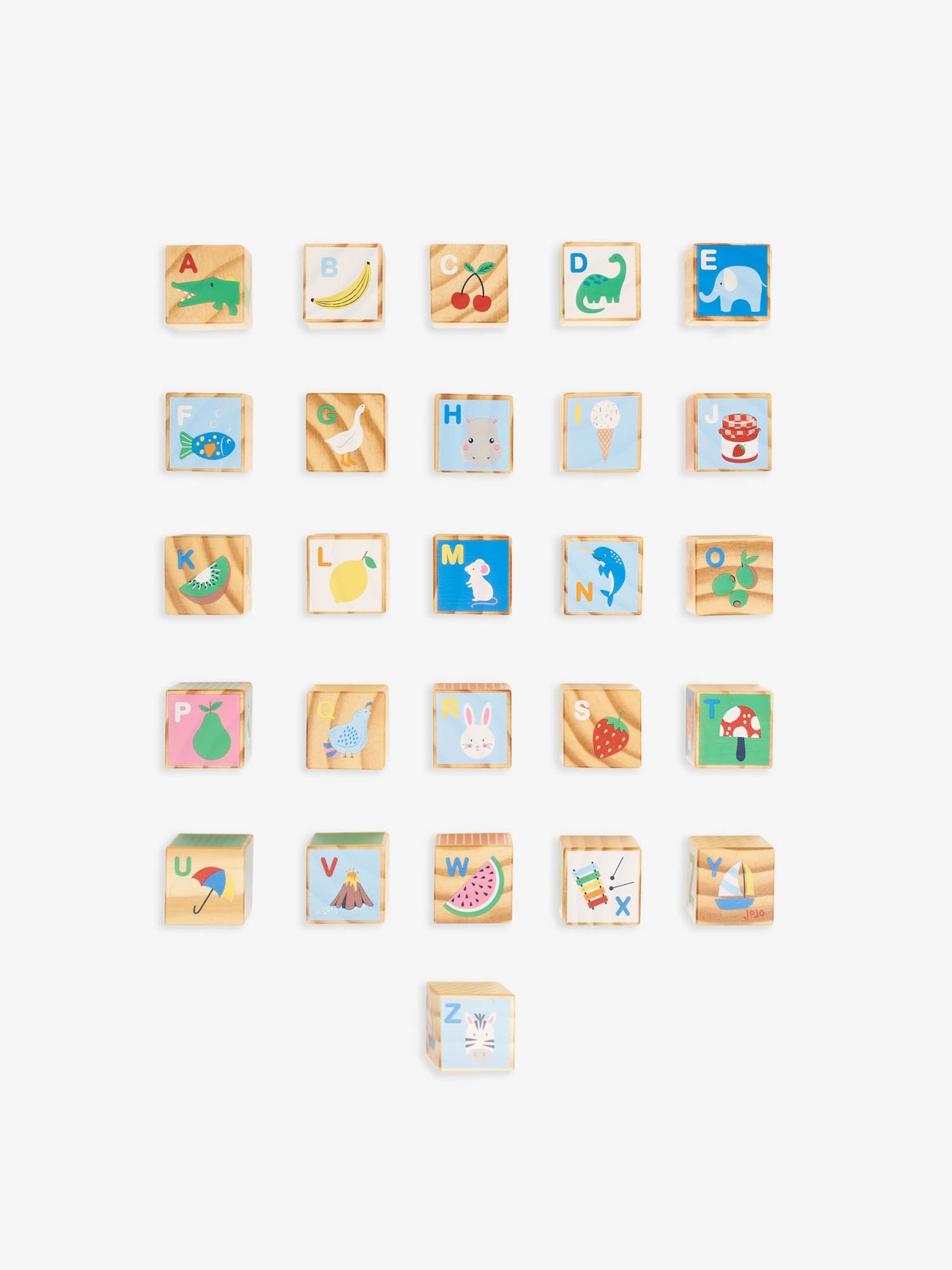 Wooden Alphabet Blocks in Multi - Image 3 of 8