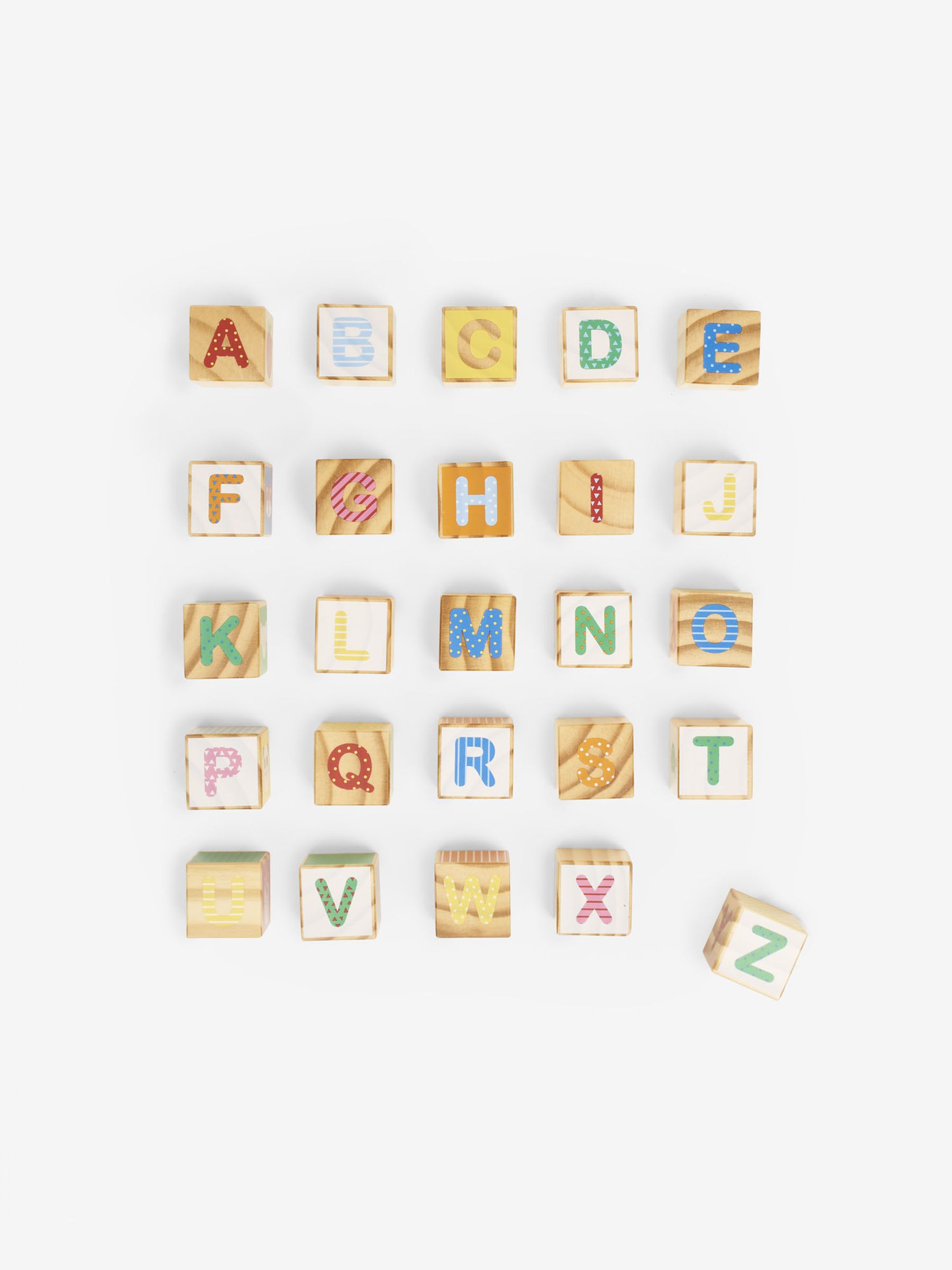 Wooden Alphabet Blocks in Multi - Image 5 of 8