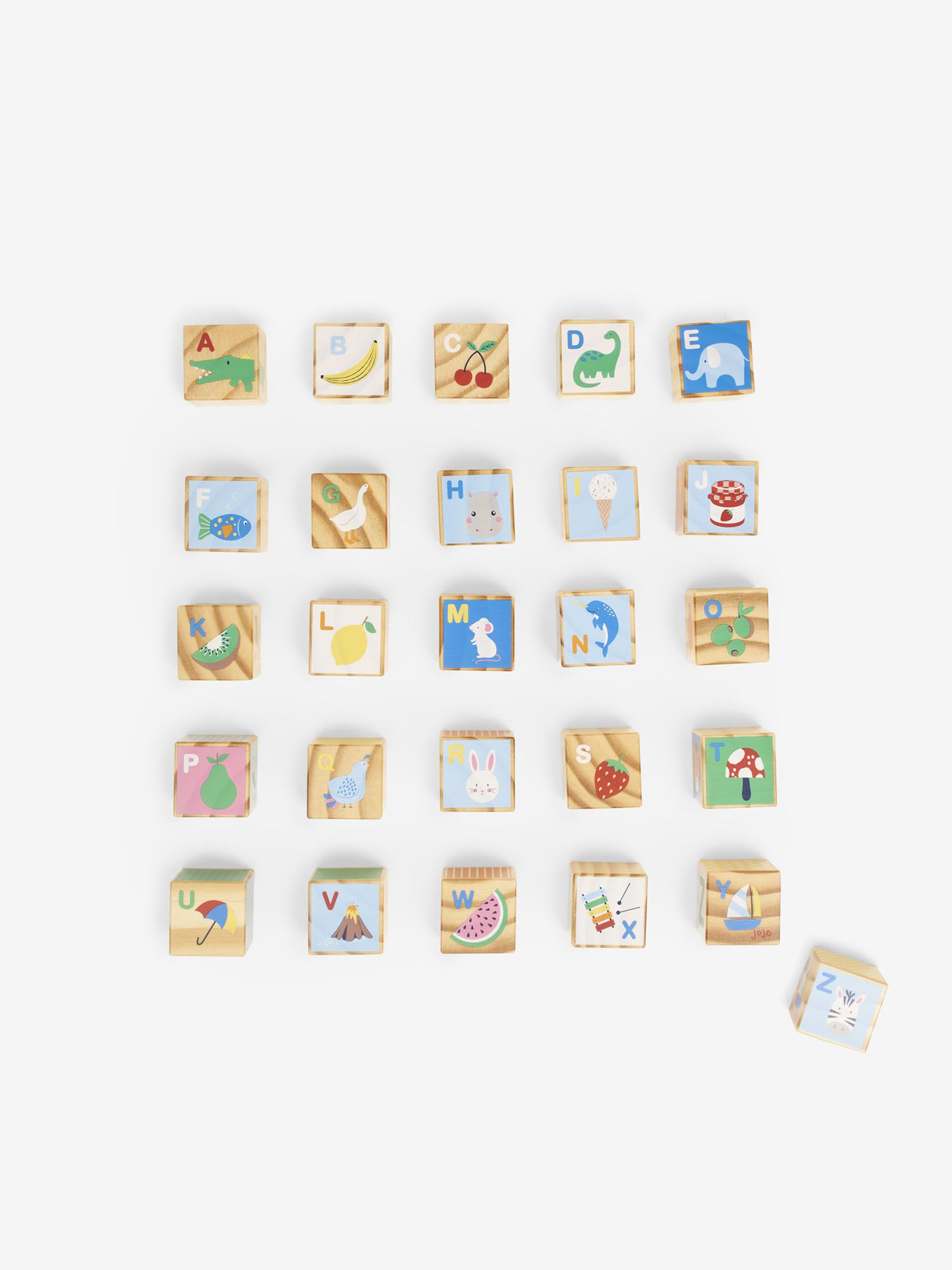Wooden Alphabet Blocks in Multi - Image 6 of 8