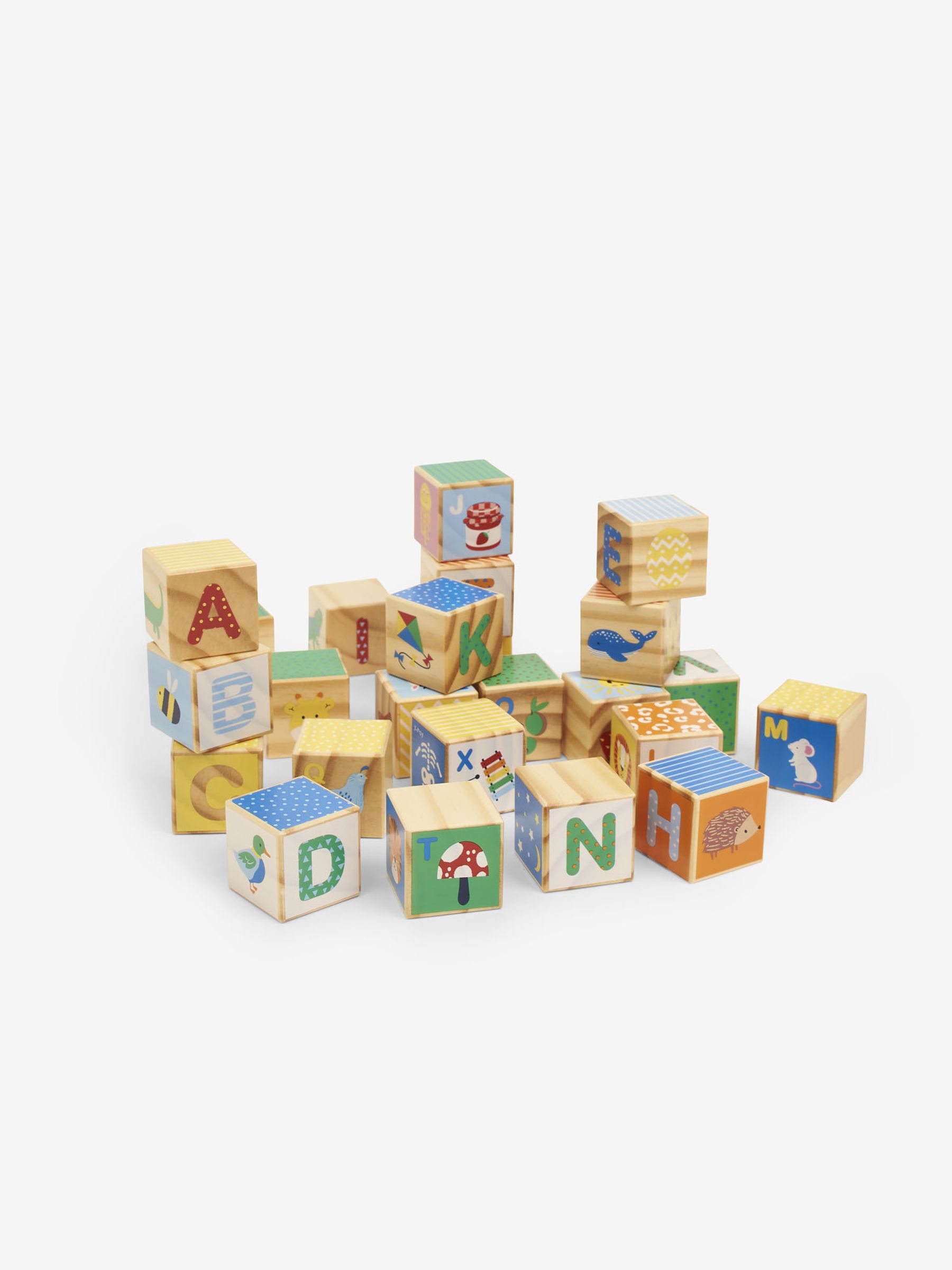 Wooden Alphabet Blocks in Multi - Image 7 of 8