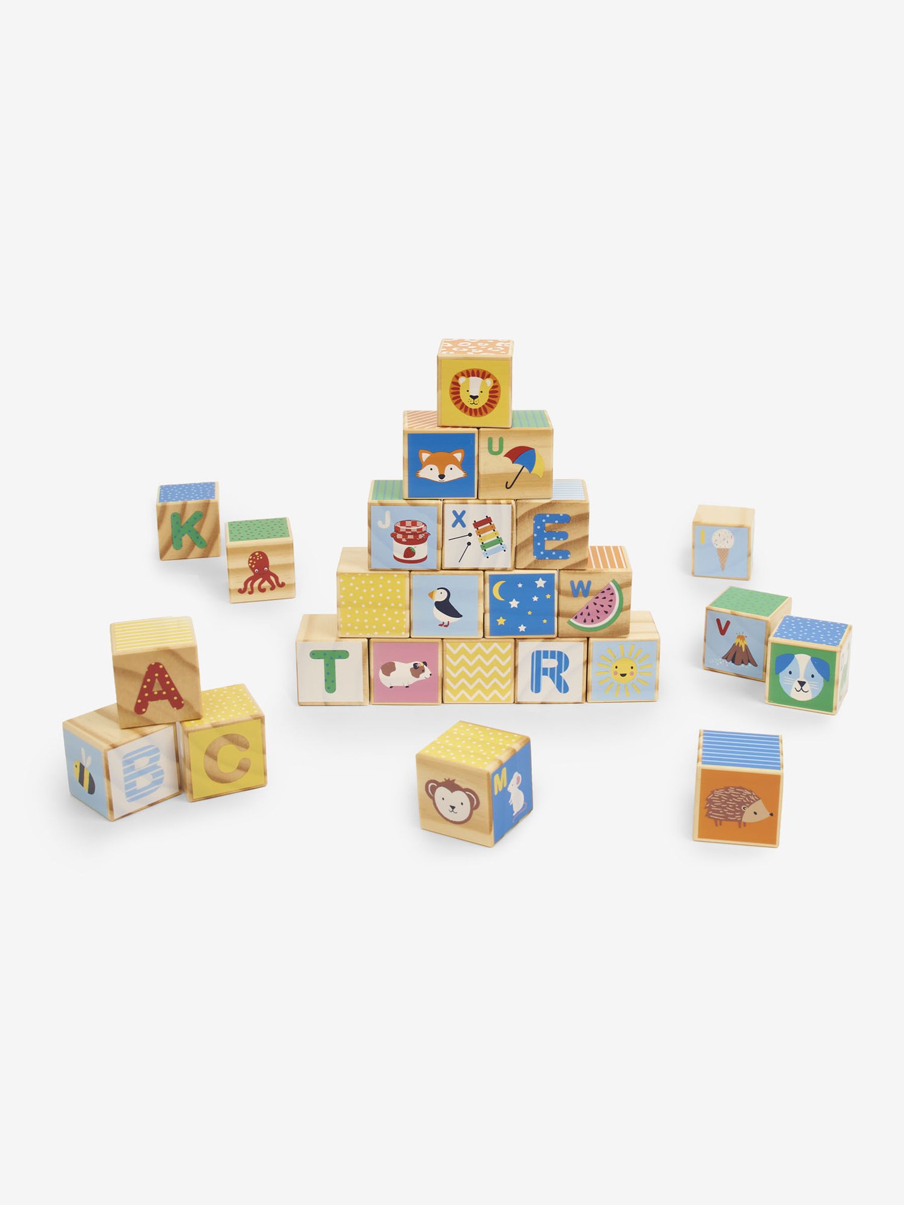 Wooden Alphabet Blocks in Multi - Image 8 of 8