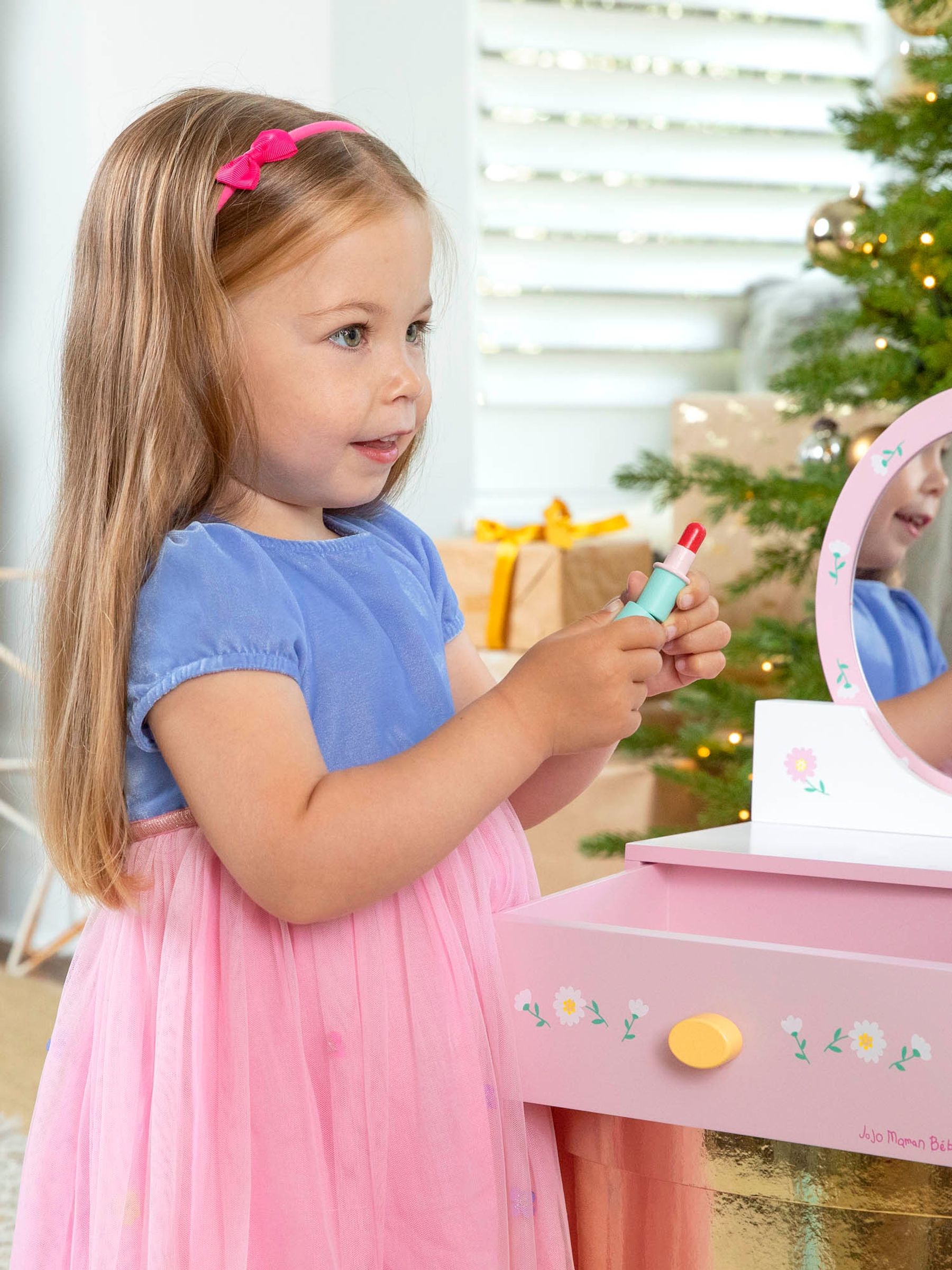 Dressing Table & Mirror in Pink - Image 4 of 7