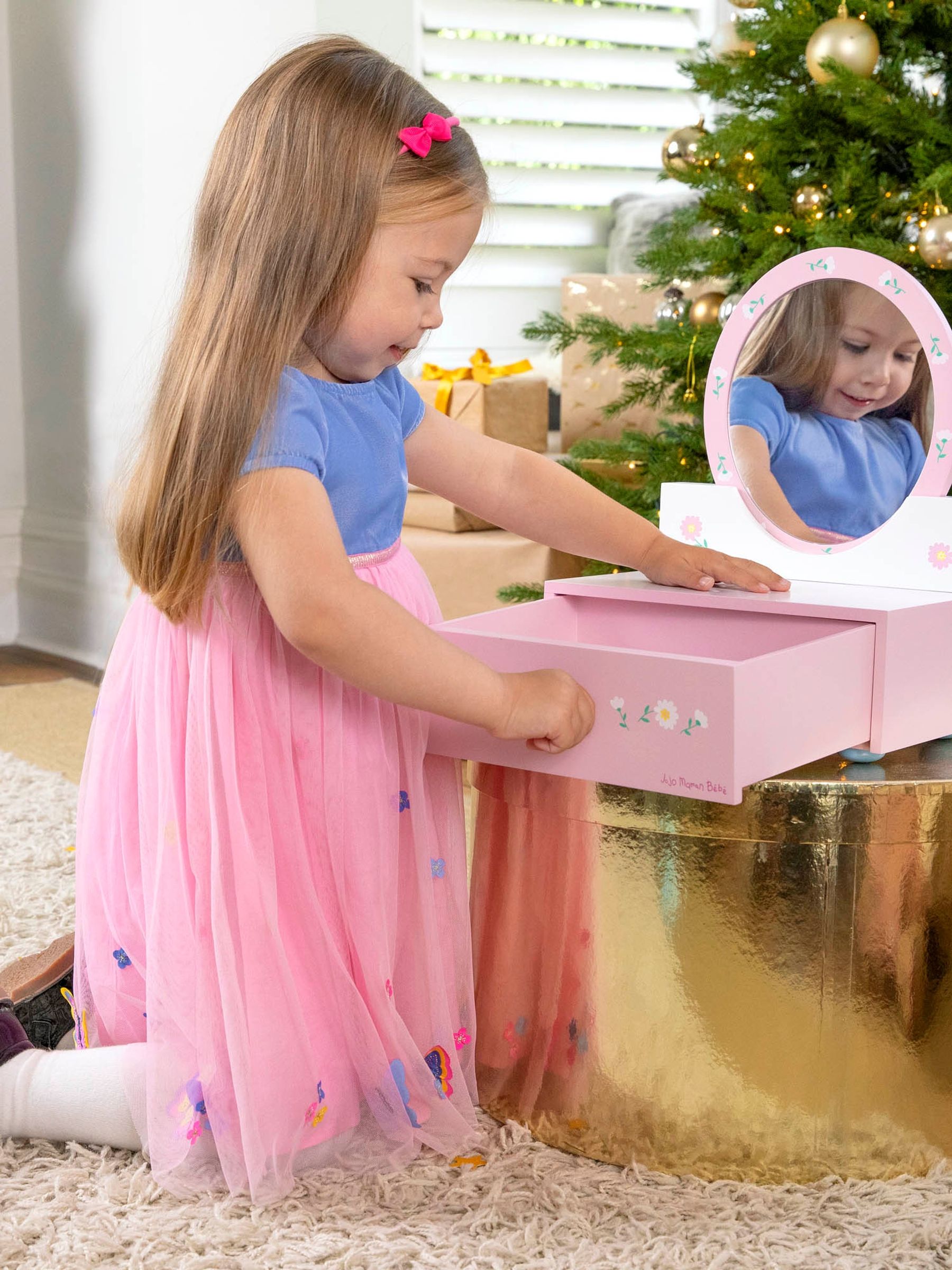 Dressing Table & Mirror in Pink - Image 5 of 7