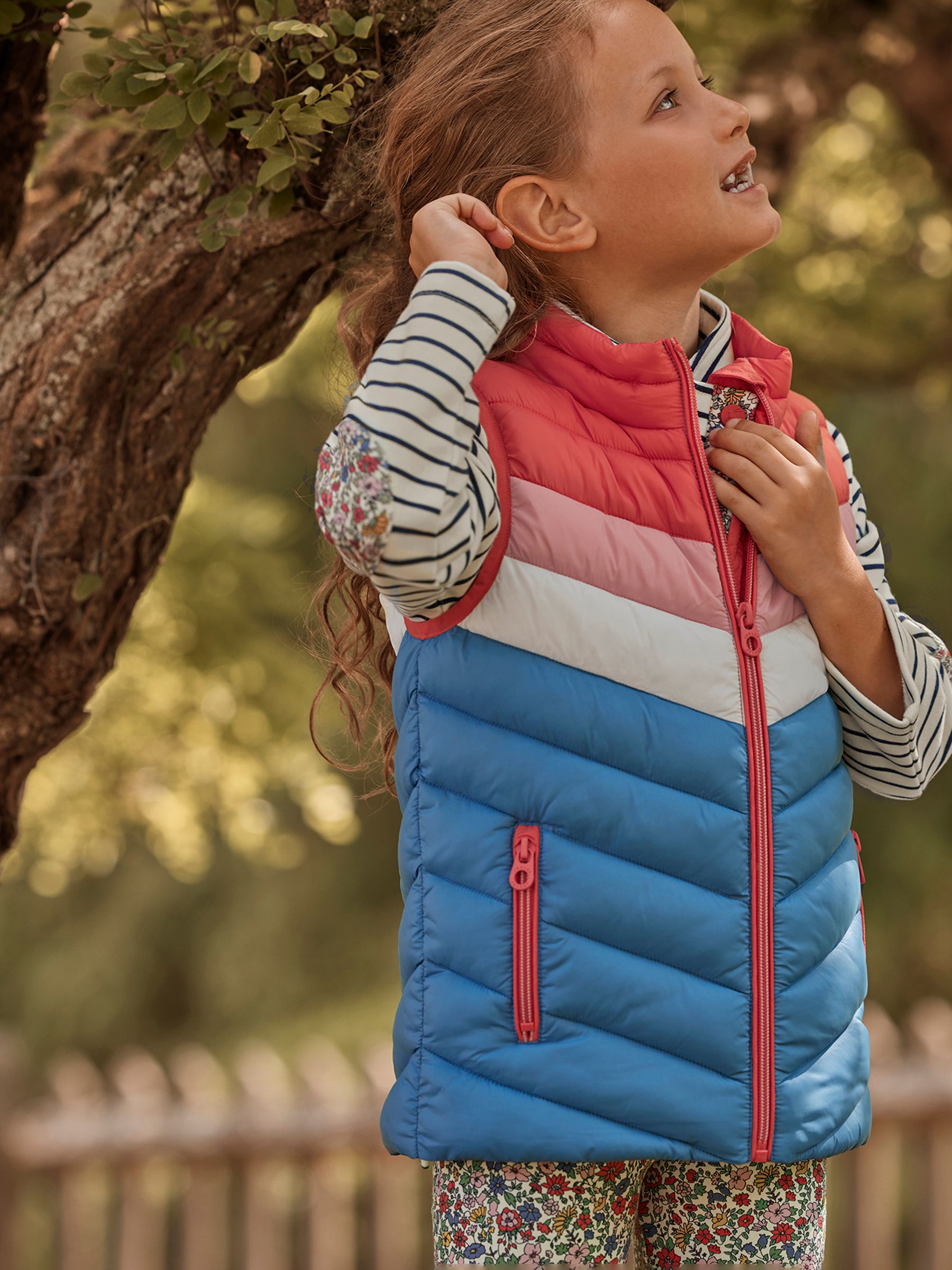 Croft Pink/Blue Showerproof Gilet - Image 1 of 10