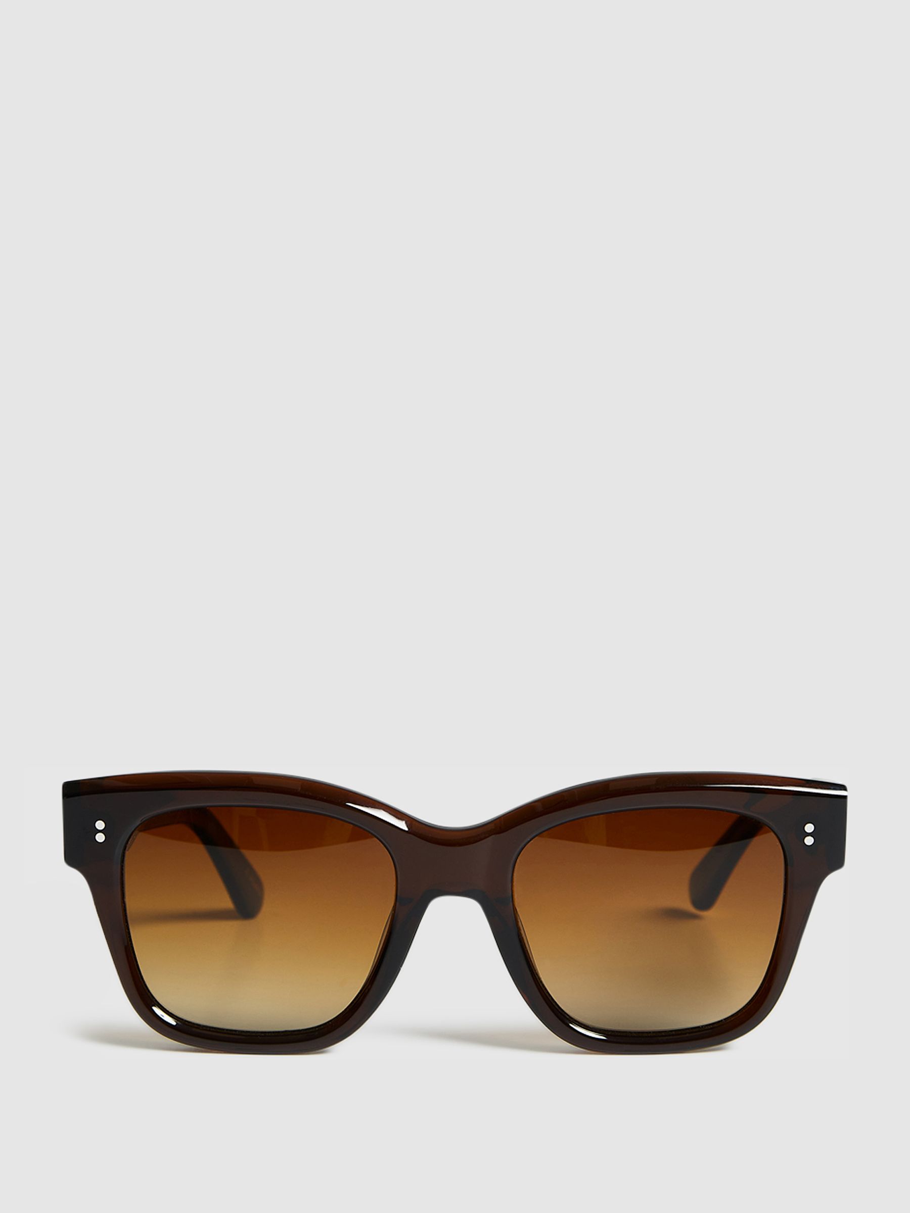 Chimi Large Frame Acetate Sunglasses in Brown - Image 1 of 5
