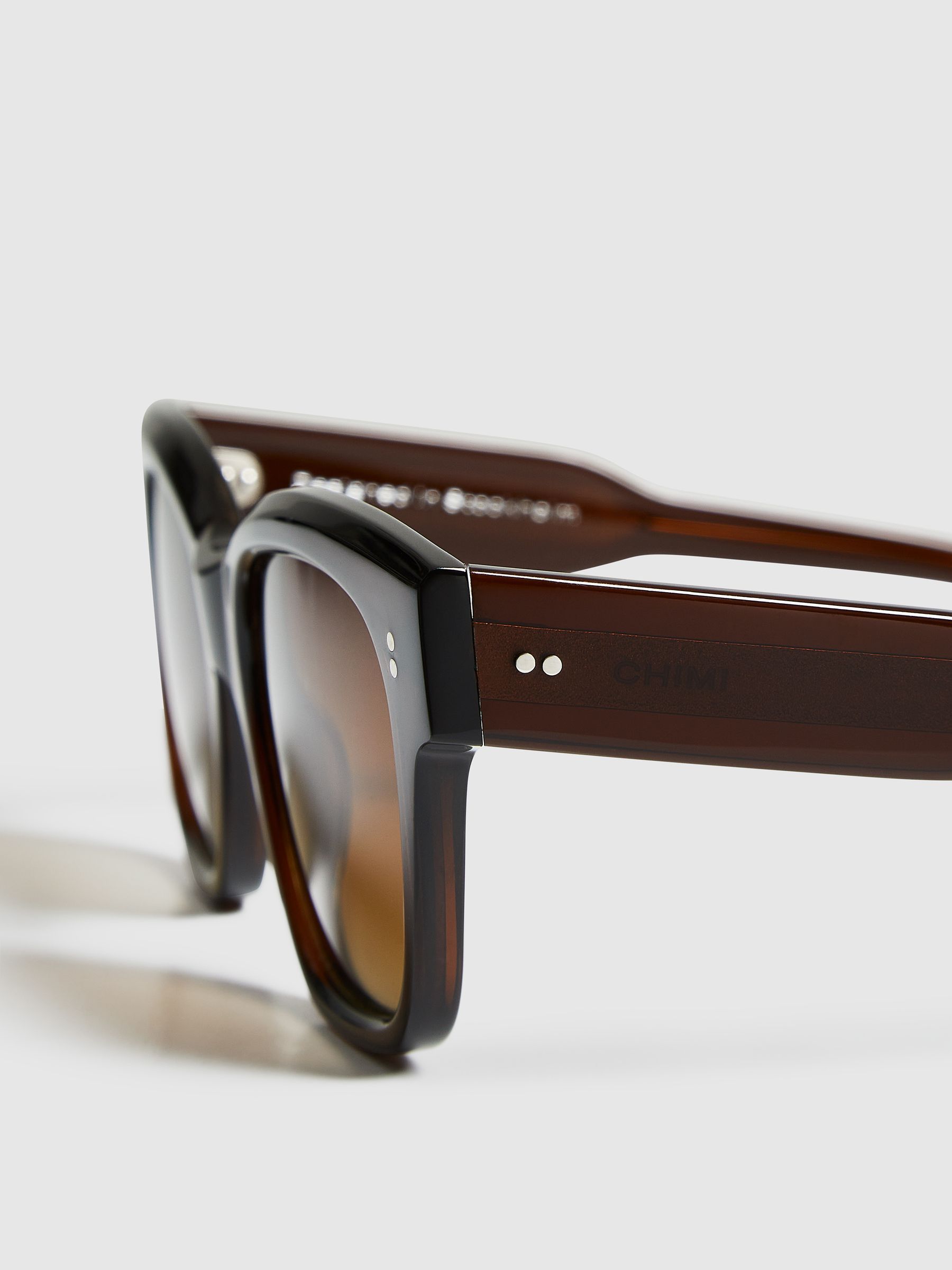 Chimi Large Frame Acetate Sunglasses in Brown - Image 4 of 5