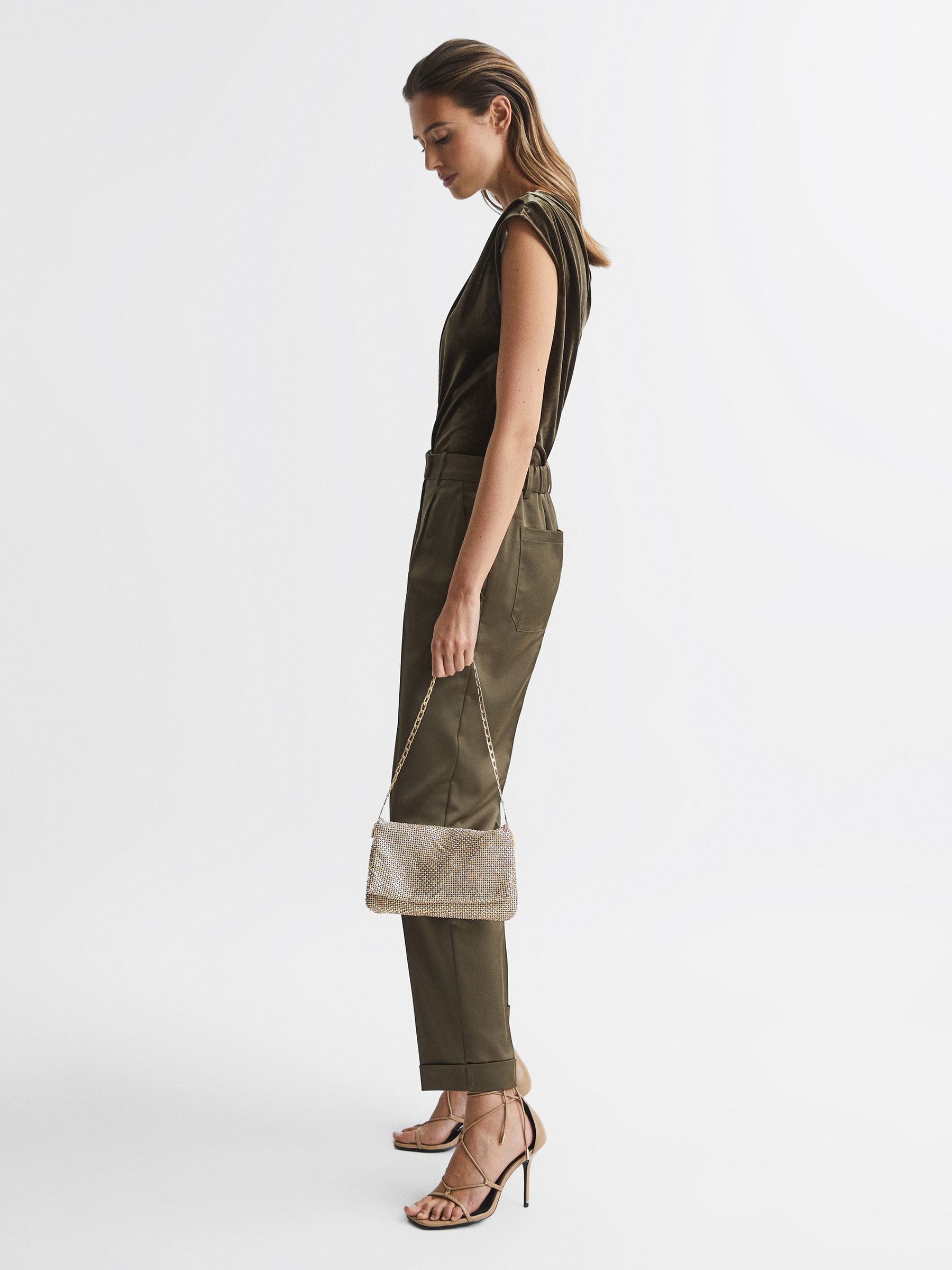 Chainmail Clutch Bag in Gold - Image 3 of 7