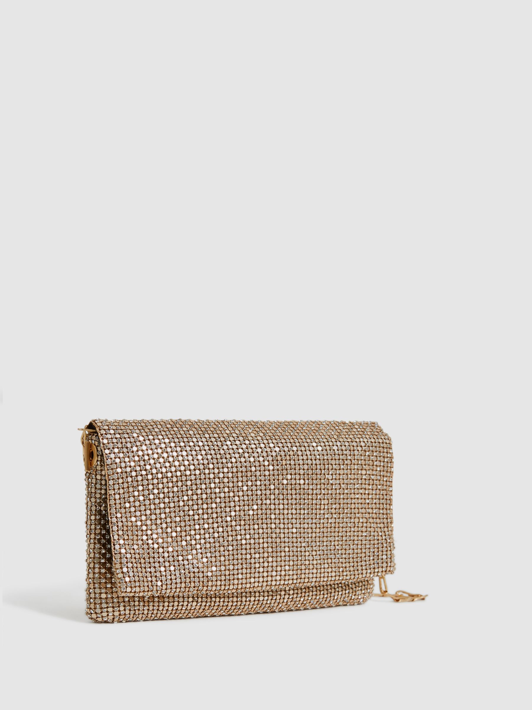 Chainmail Clutch Bag in Gold - Image 4 of 7