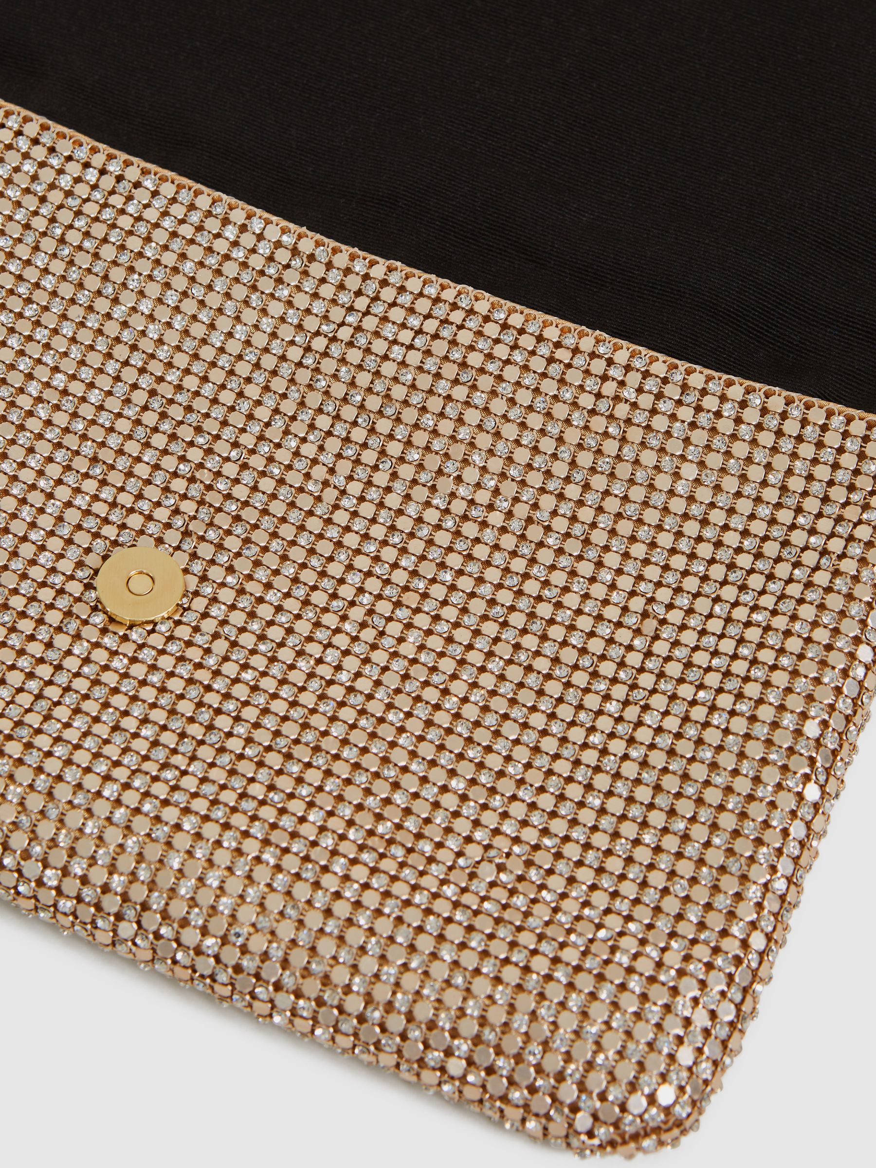 Chainmail Clutch Bag in Gold - Image 6 of 7