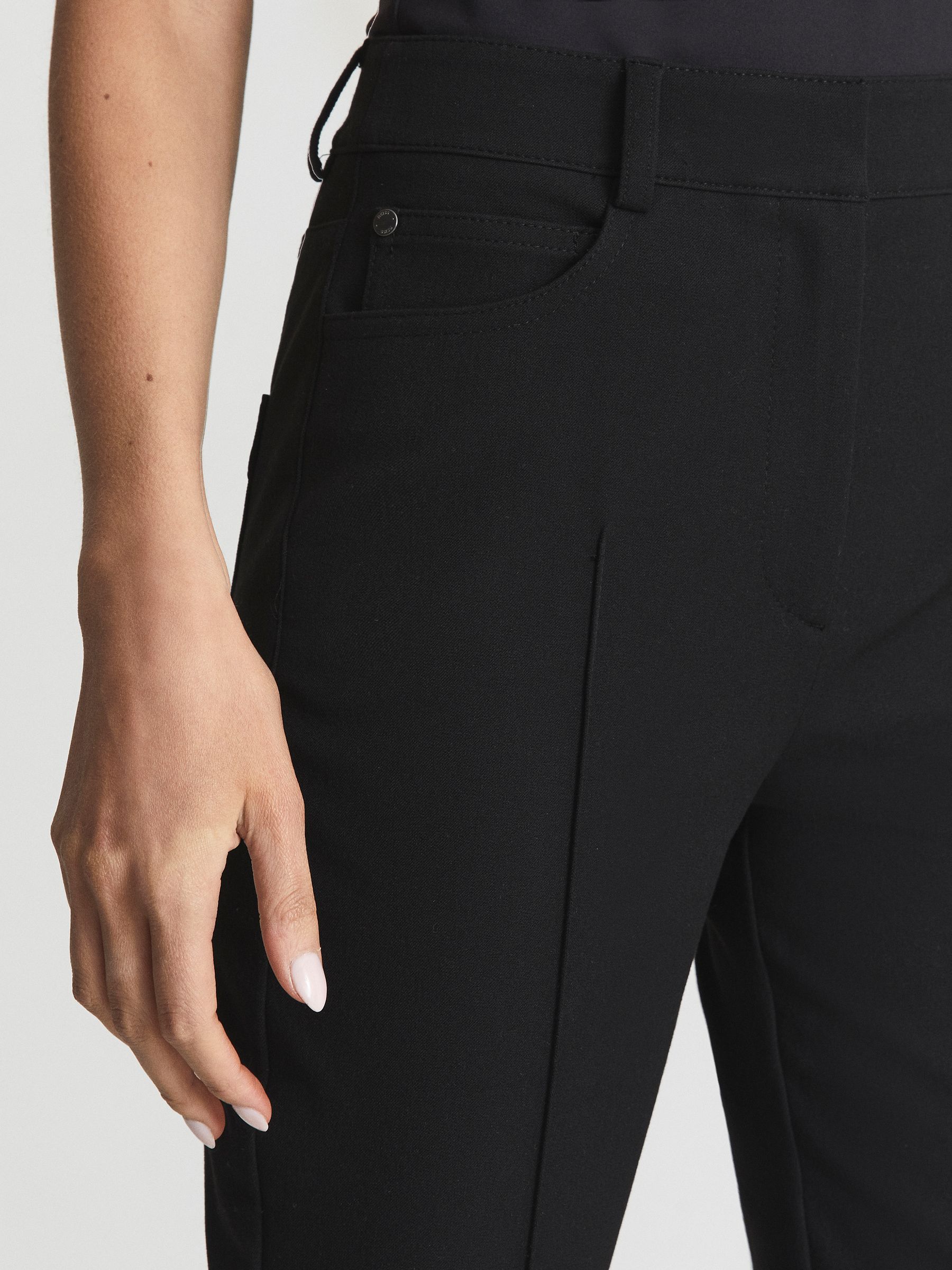 Kick Flare Trousers in Black - Image 4 of 6