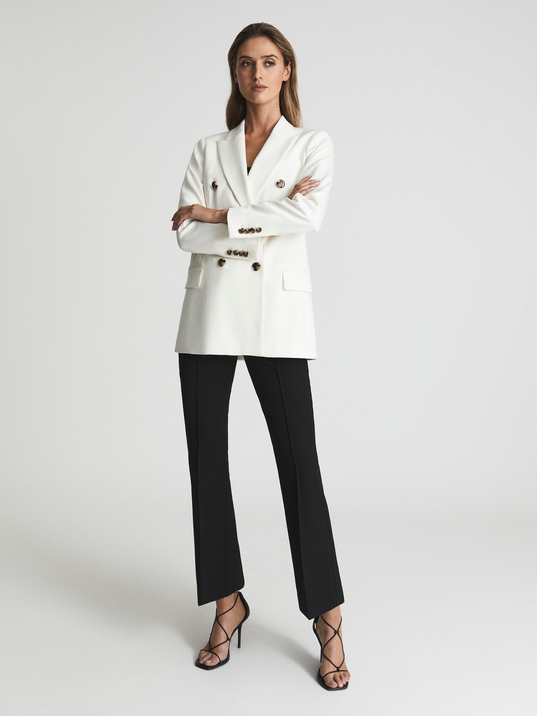 Kick Flare Trousers in Black - Image 6 of 6