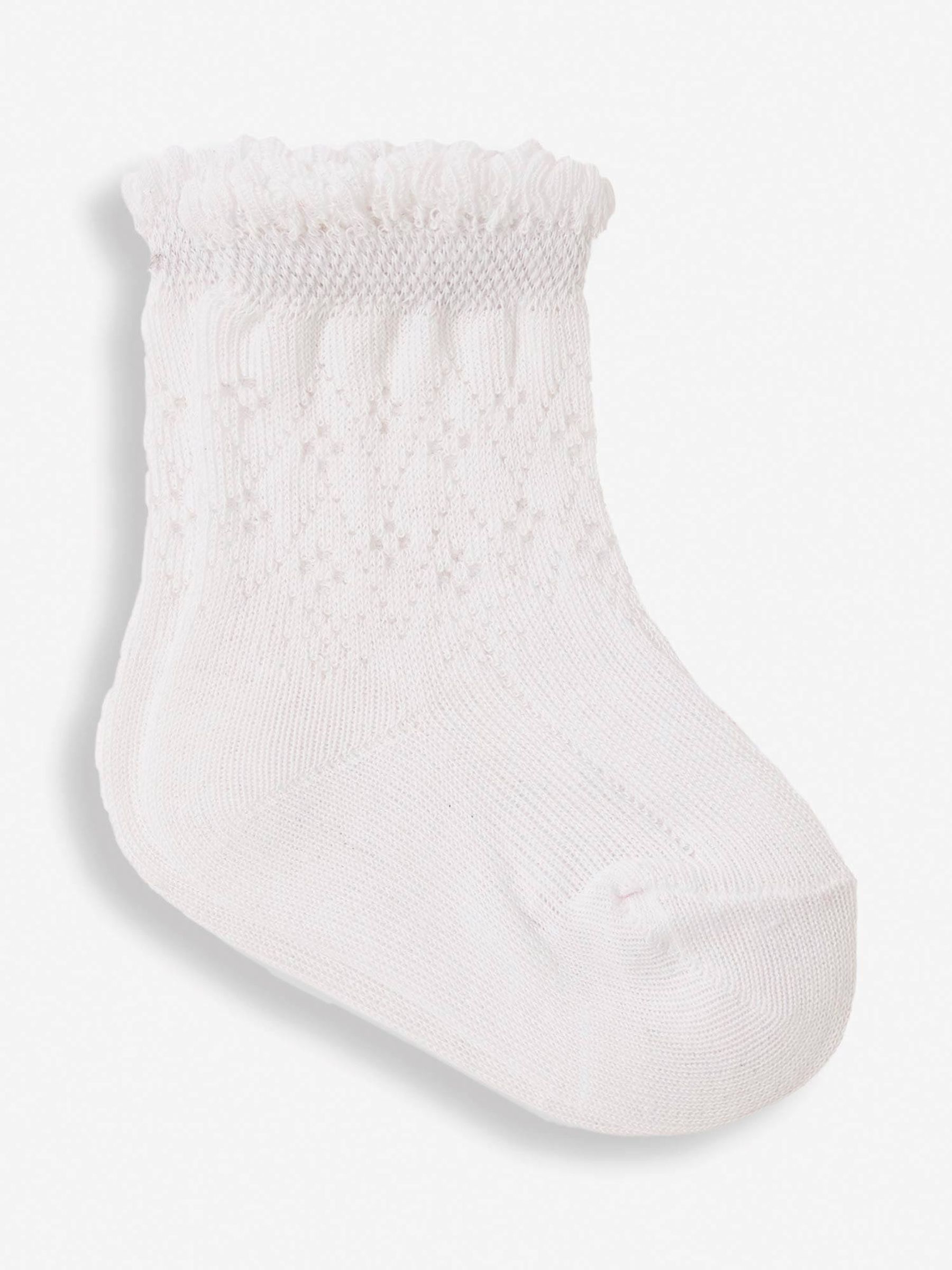 White 3-Pack Pretty Pointelle Socks - Image 2 of 2
