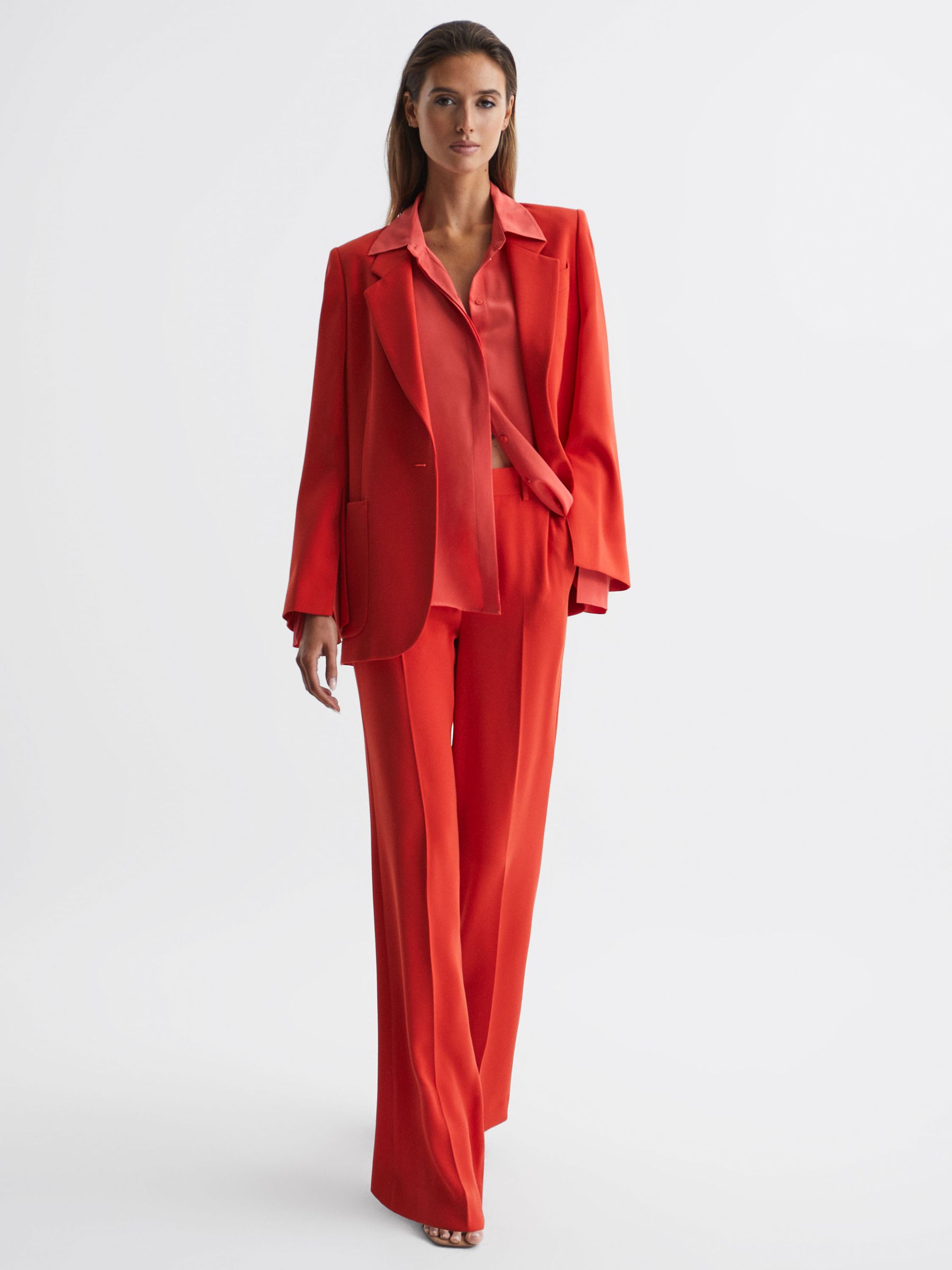 Wide Leg Trousers in Coral - Image 6 of 6