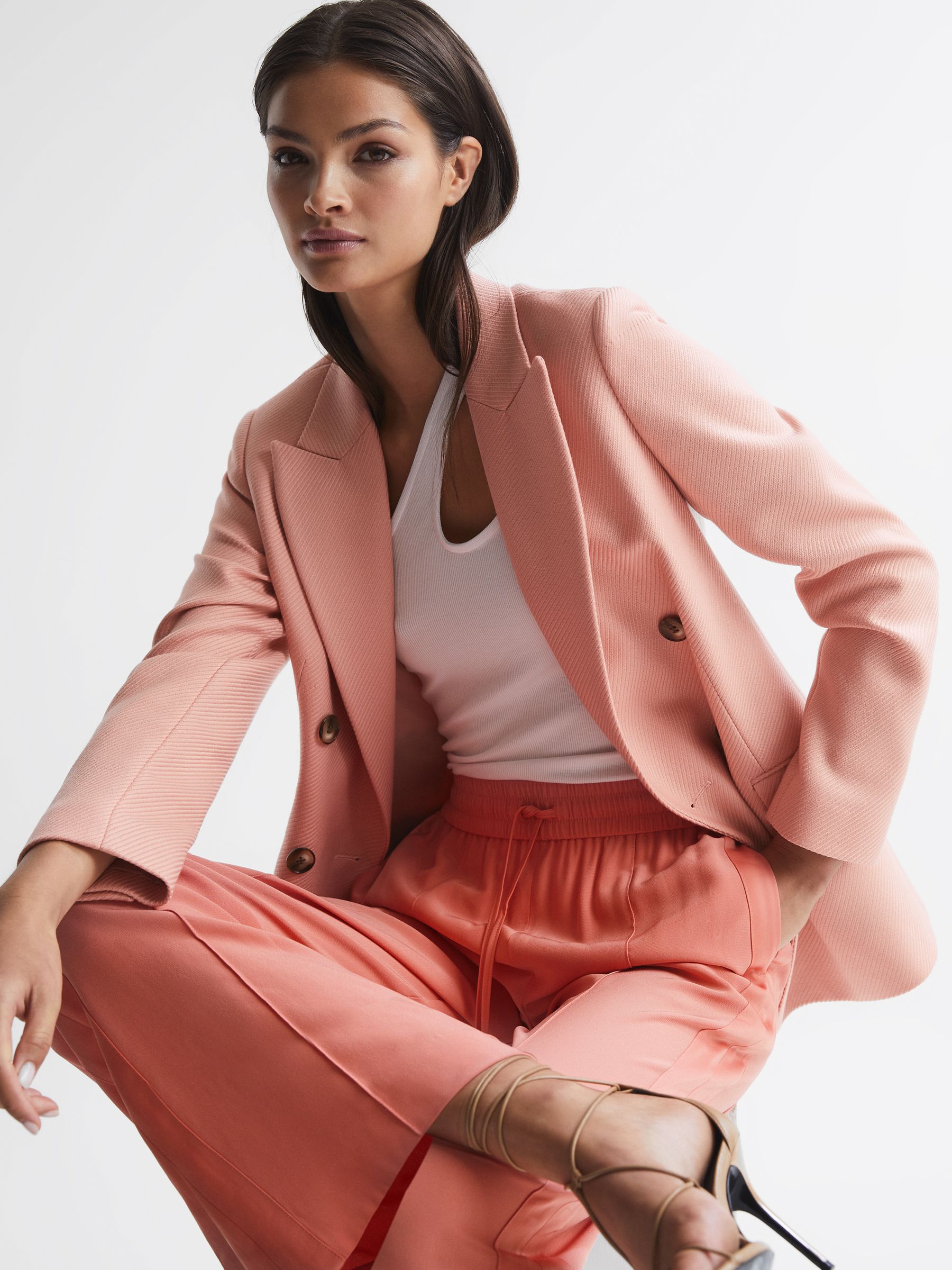 Wide Leg Trousers in Pink - Image 3 of 7