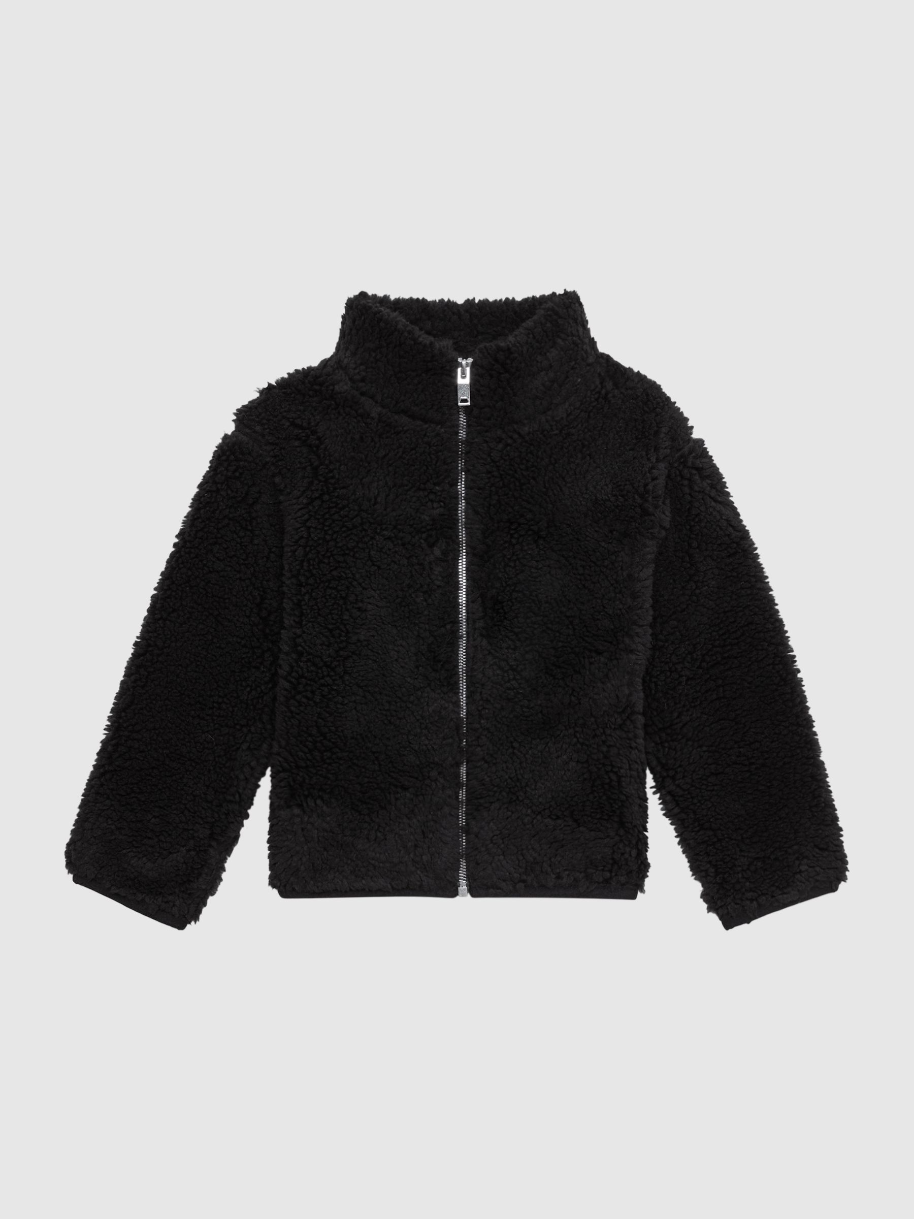 Junior Zip-Through Fleece Jumper in Black - Image 2 of 6