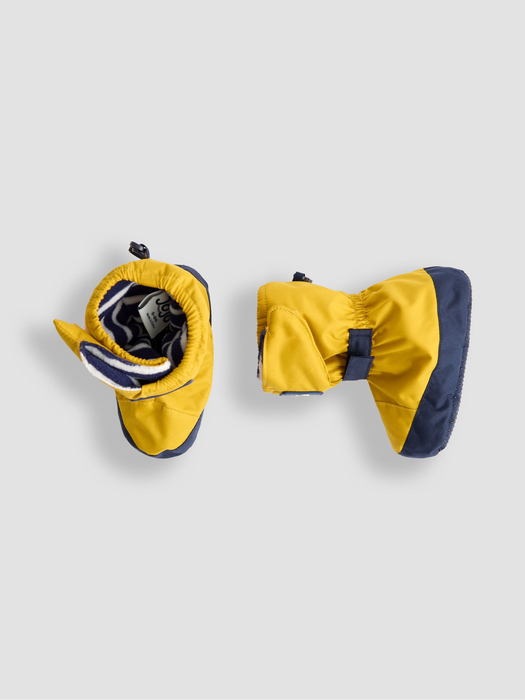 Mustard Yellow Waterproof Fleece Lined Baby Booties - Image 3 of 4