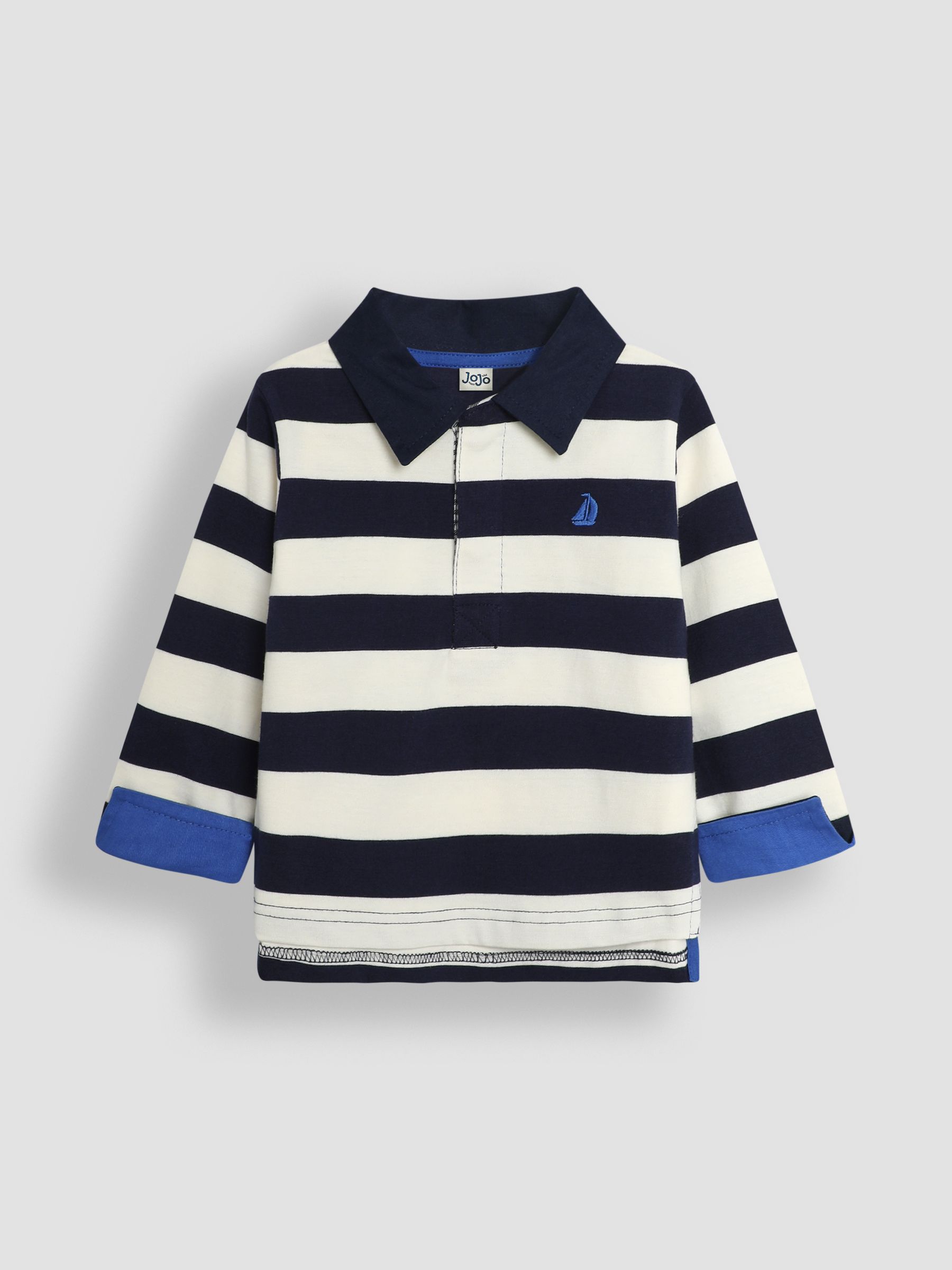 Navy Ecru Stripe Stripe Rugby Shirt - Image 1 of 5