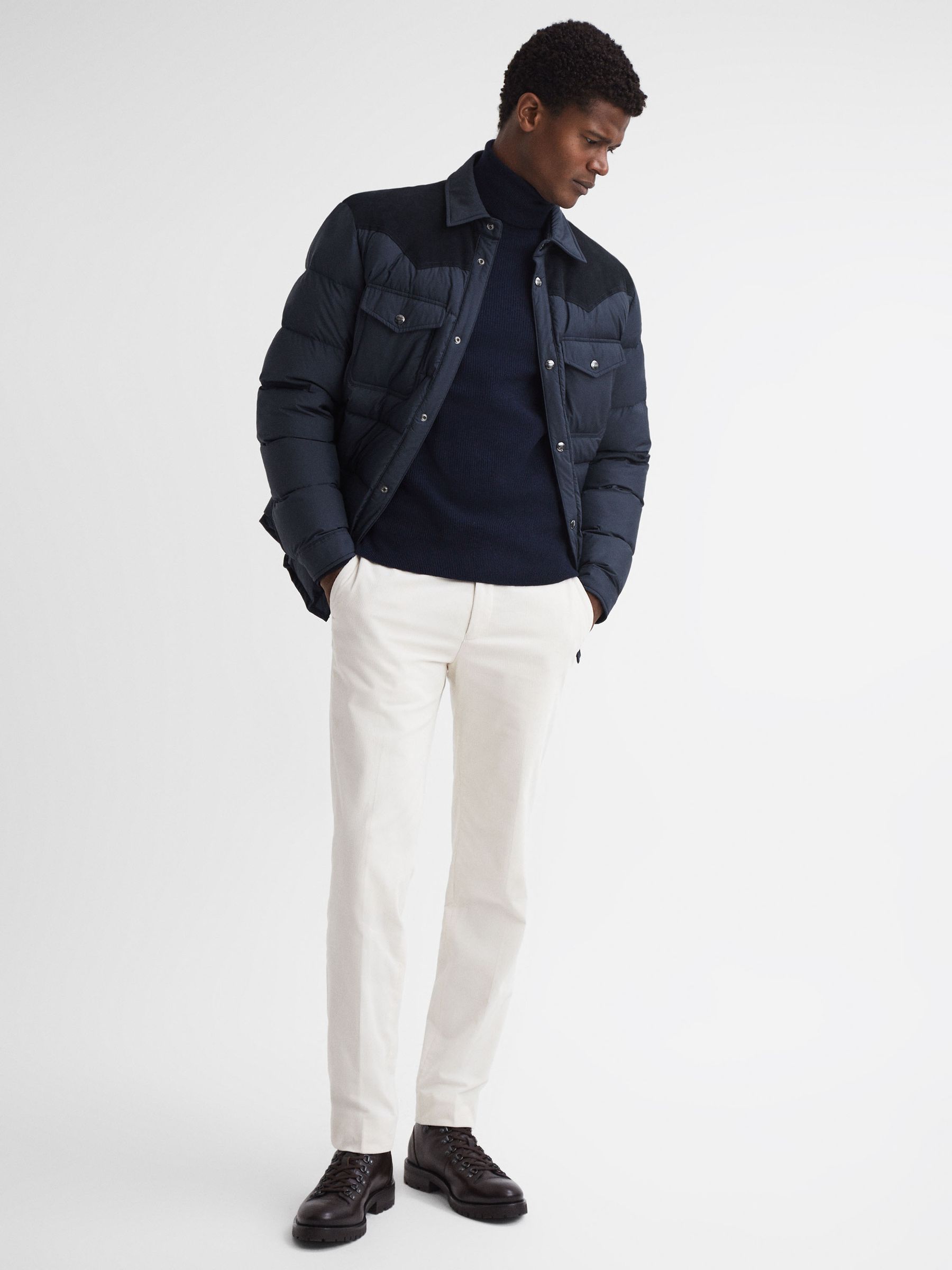 Woolrich Padded Jacket in Melton Blue - Image 3 of 7