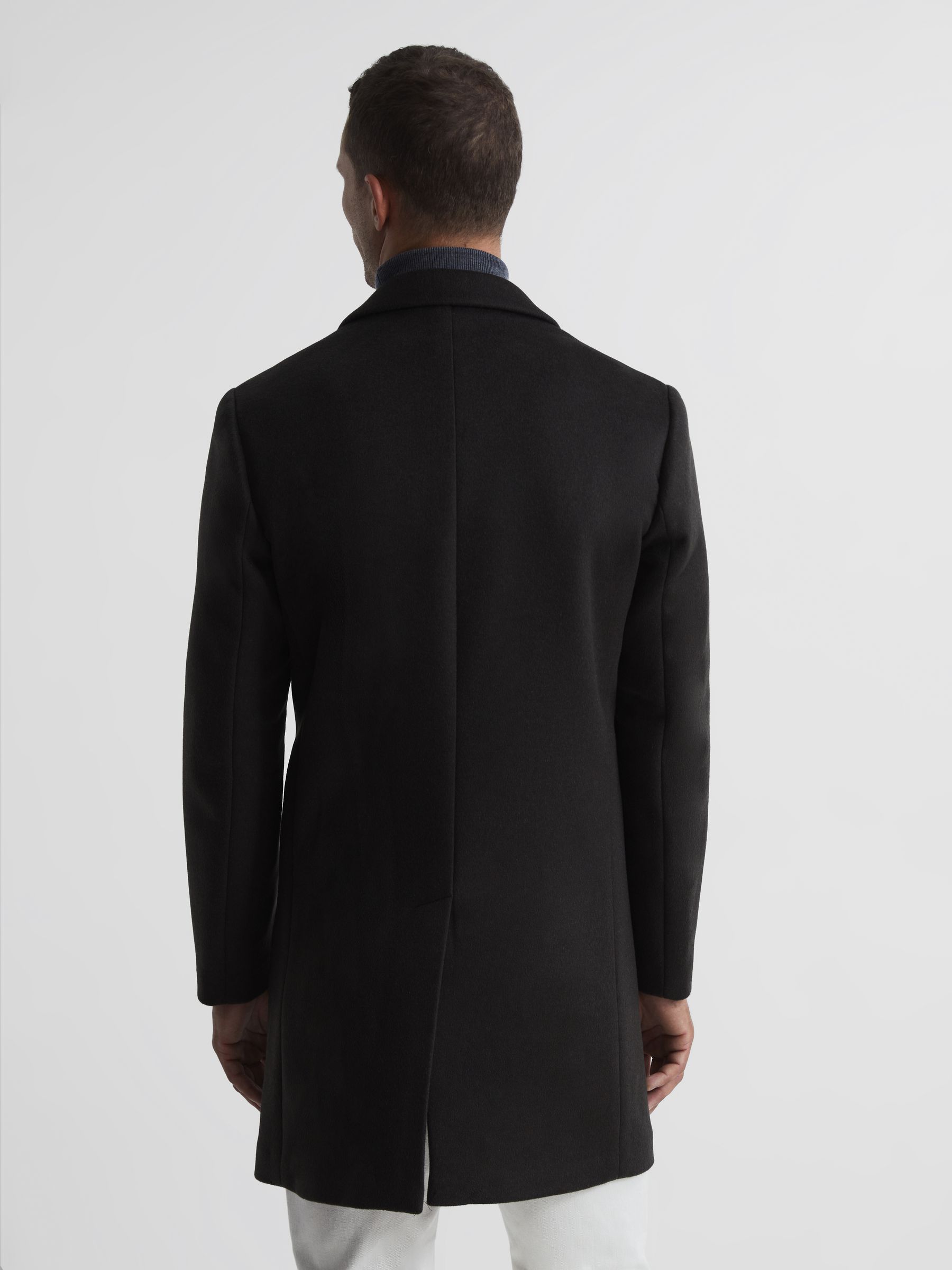 Single Breasted Overcoat in Khaki - Image 5 of 6