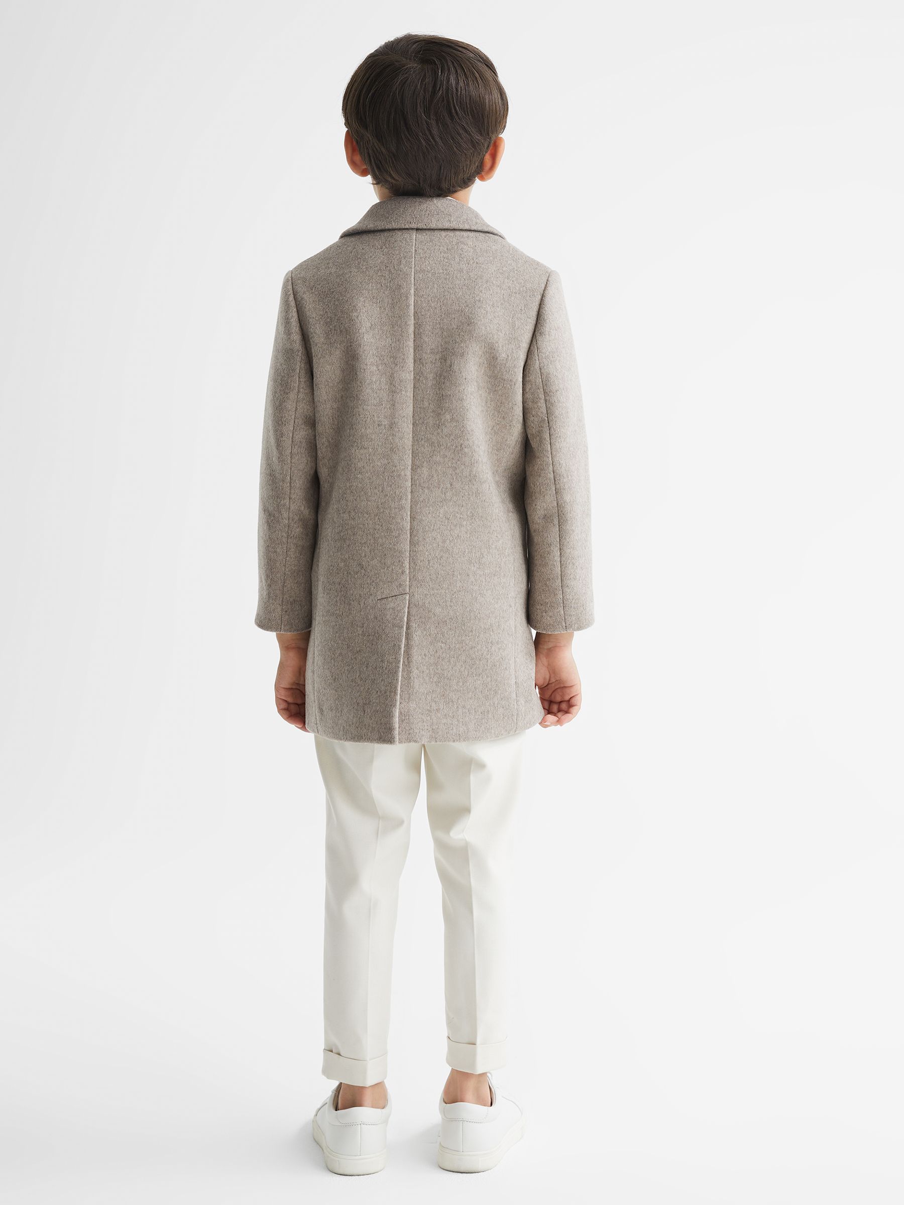 Single Breasted Overcoat in Oatmeal - Image 5 of 7