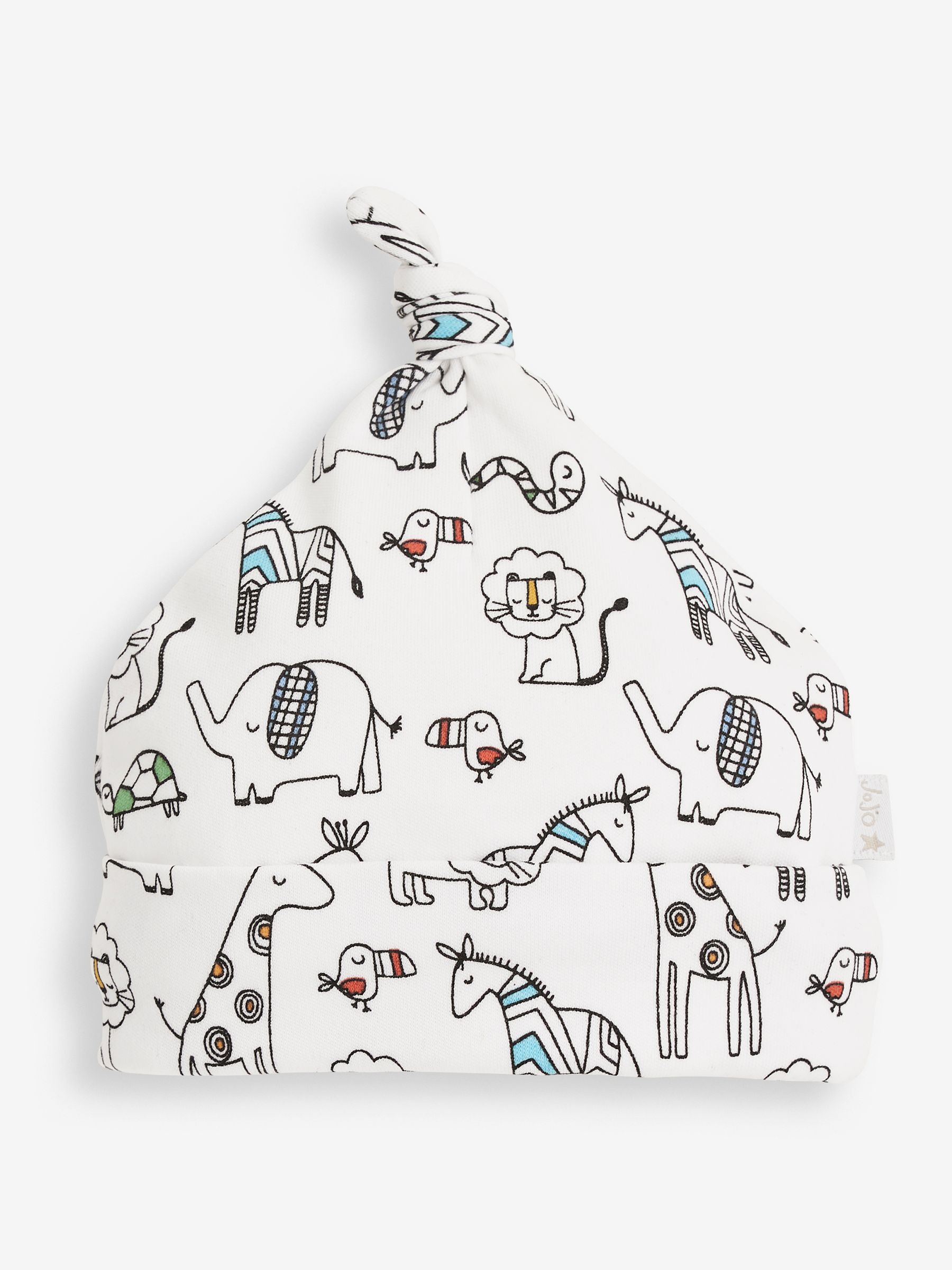 White Safari Print Baby Hat in Safari Print - Image 1 of 2