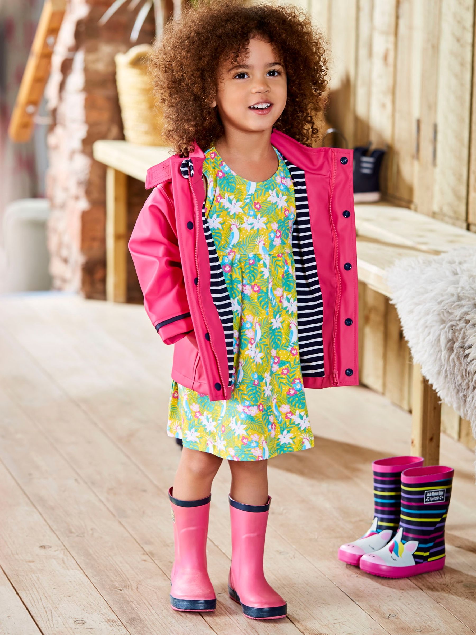 Fuchsia Pink Waterproof Fishermans Jacket | JoJo Maman Bébé