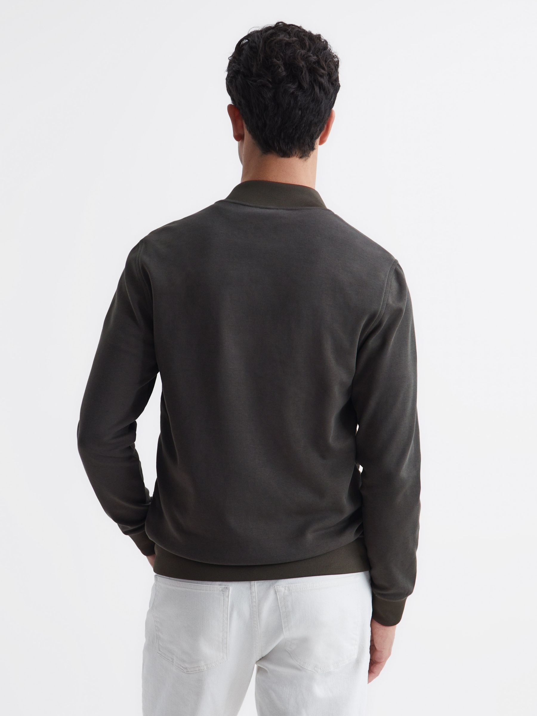 Quilted Hybrid Jacket in Khaki - Image 5 of 5