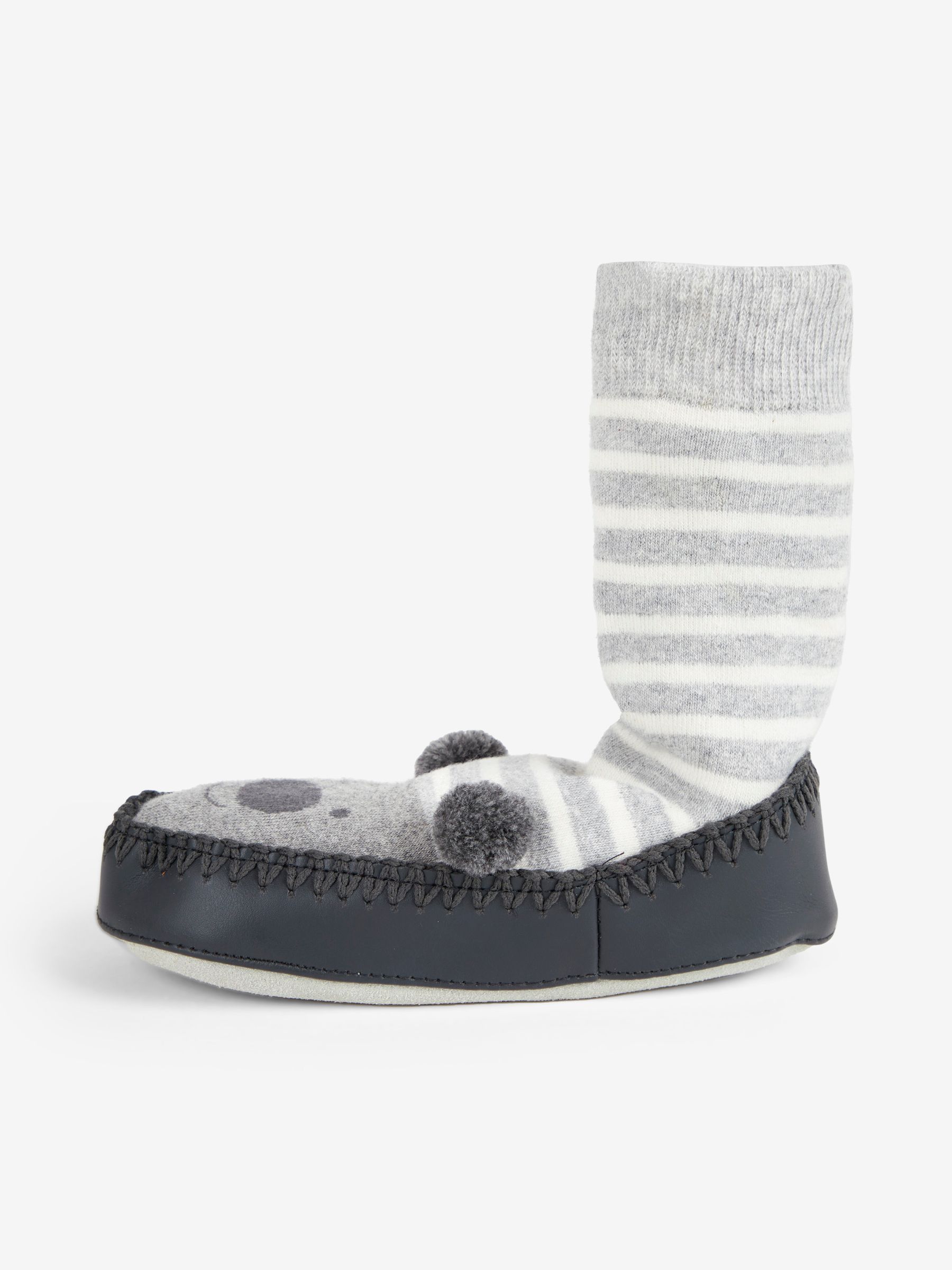 Grey Moccasin Slipper Socks - Image 2 of 2