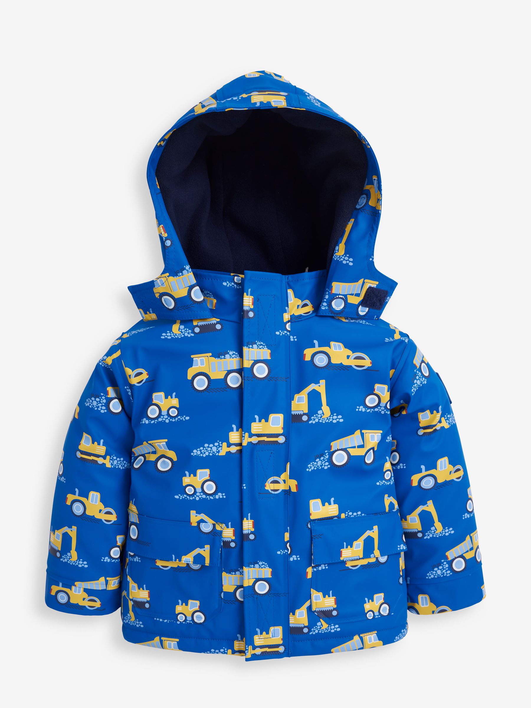 Cobalt Blue Digger Print Cosy Waterproof Jacket - Image 2 of 7
