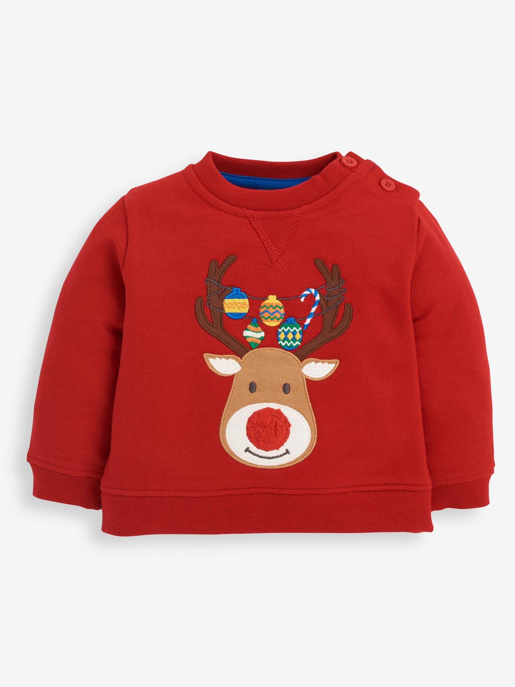Red Reindeer Appliqué Sweatshirt - Image 4 of 5