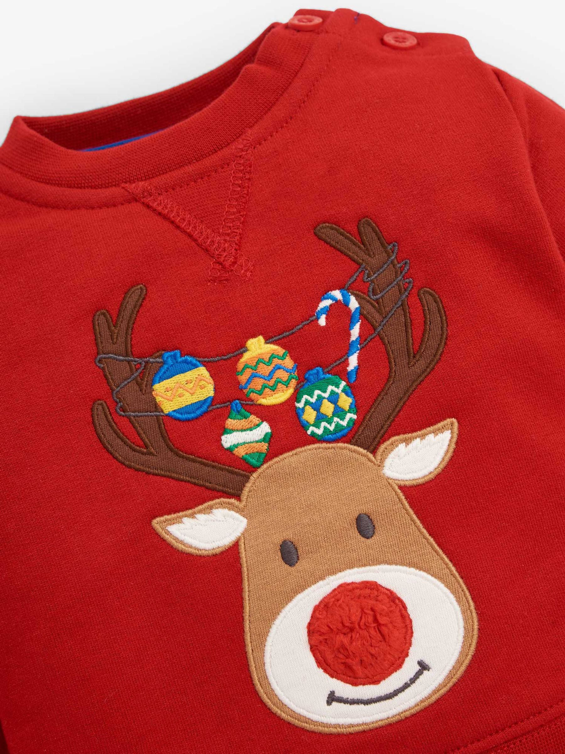 Red Reindeer Appliqué Sweatshirt - Image 5 of 5