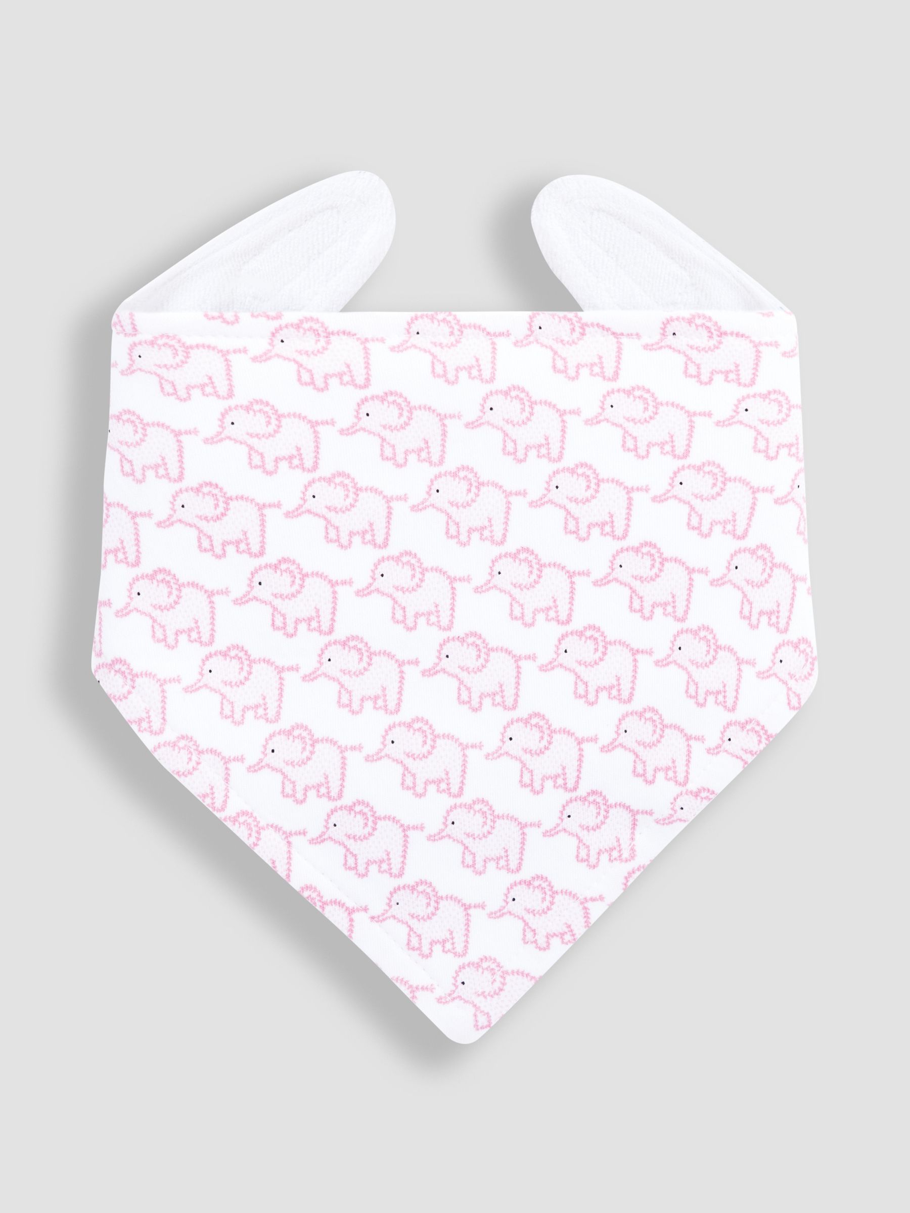 Baby Pink 3-Pack Cotton Baby Dribble Bibs - Image 2 of 4