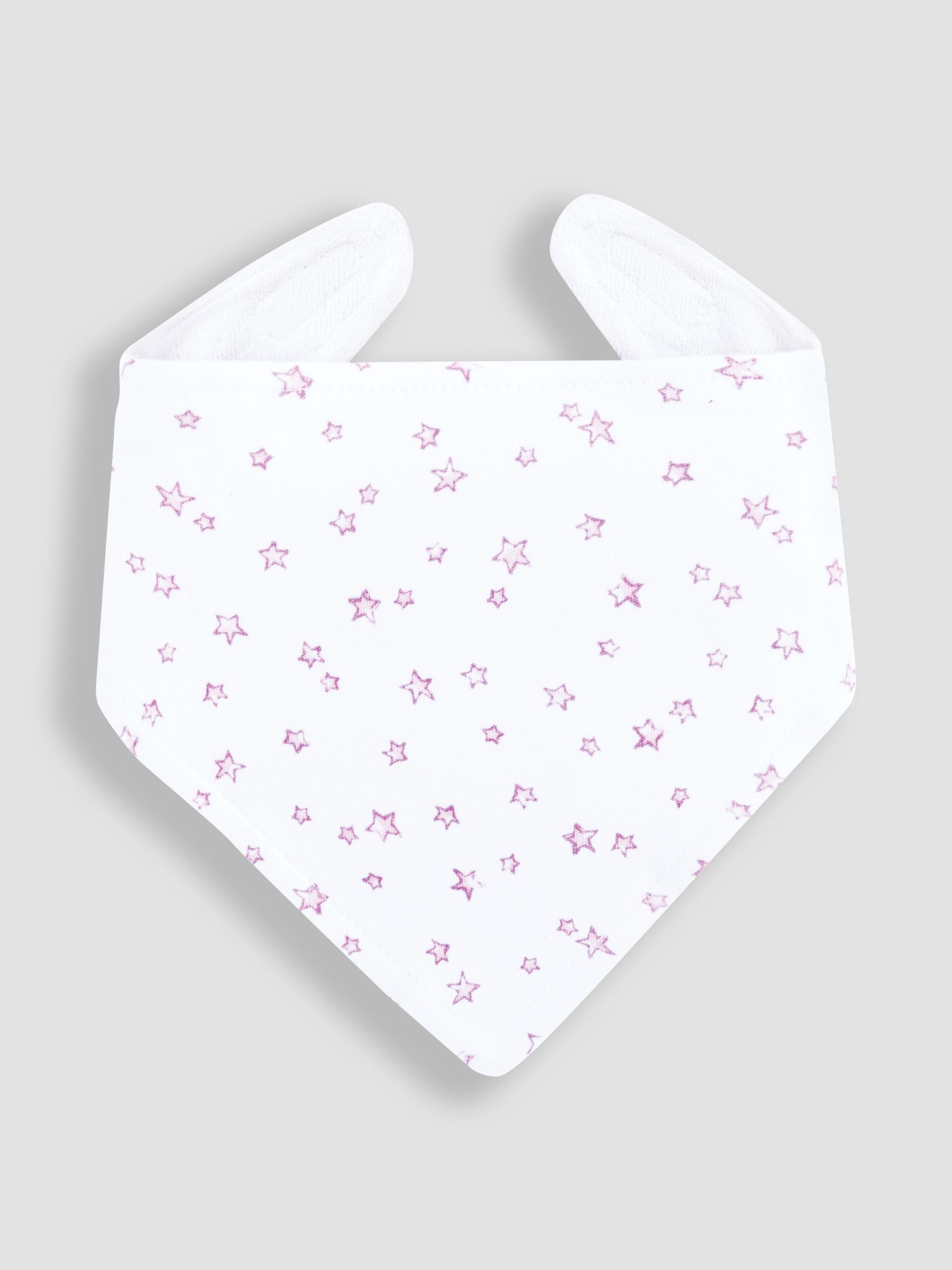 Baby Pink 3-Pack Cotton Baby Dribble Bibs - Image 4 of 4