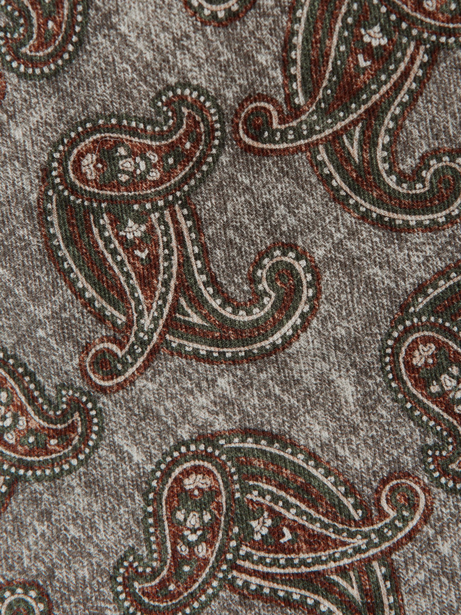 Paisley Print Tie in Grey - Image 5 of 5