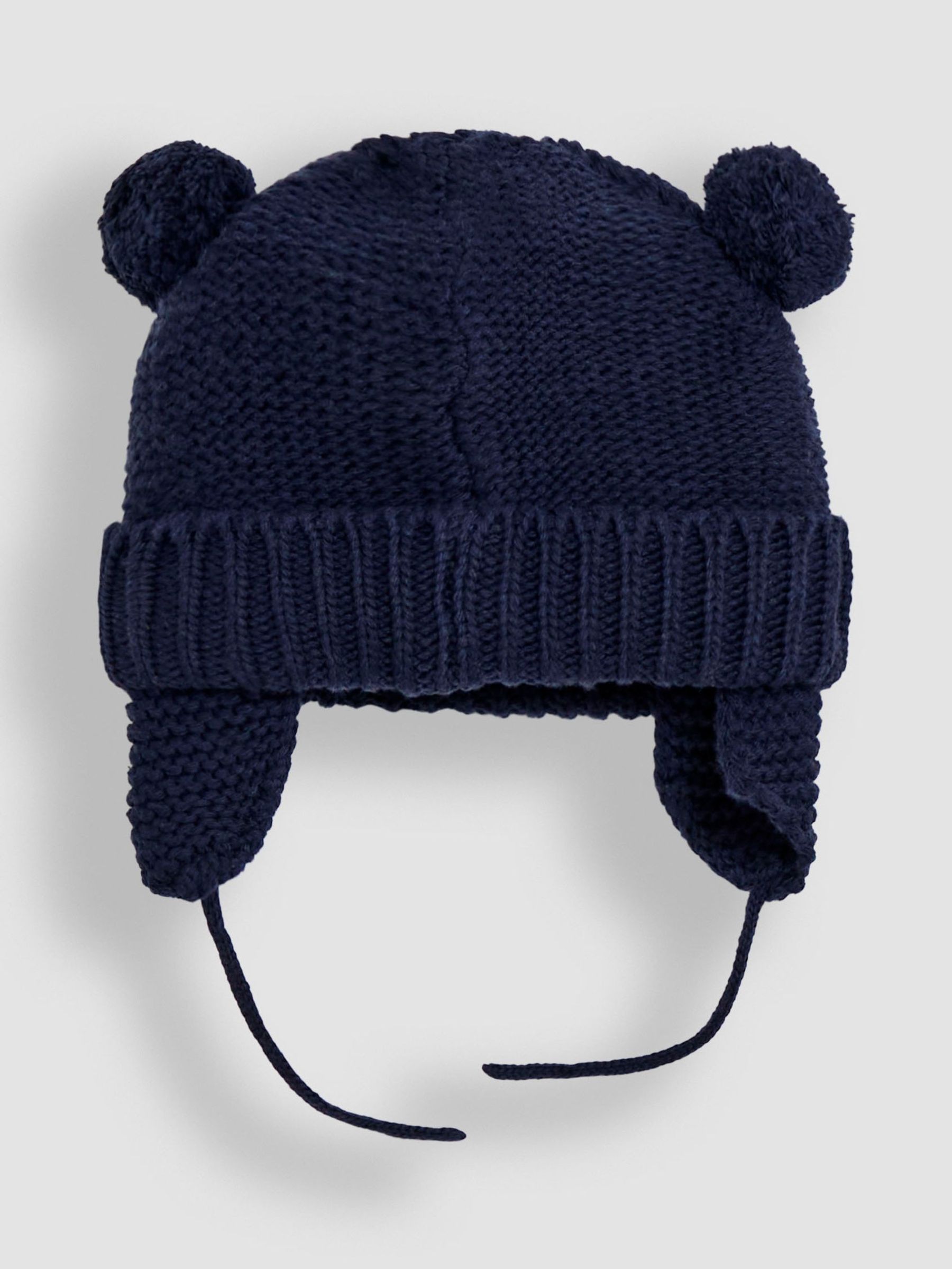 Navy Blue Cosy Pom Pom Hat - Image 2 of 4