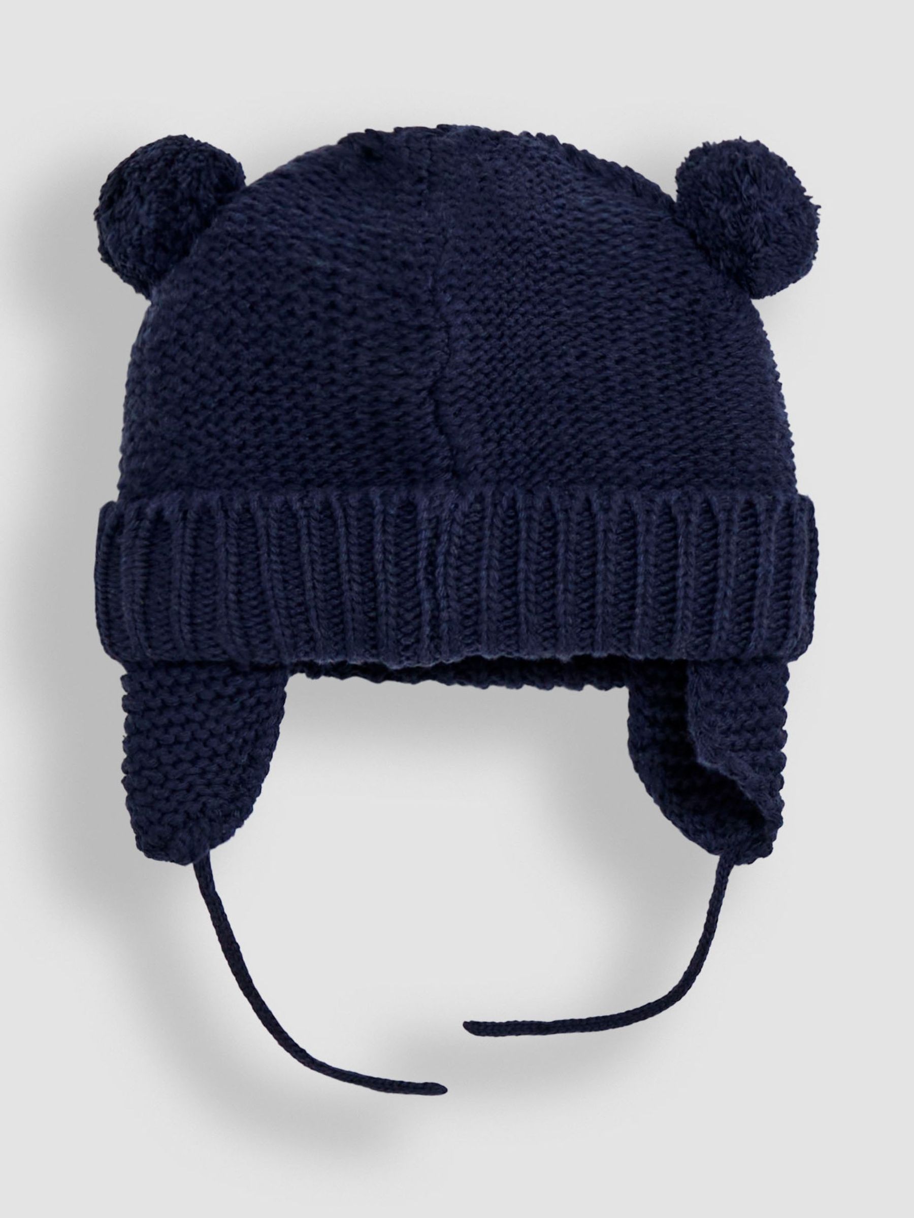 Navy Blue Cosy Pom Pom Hat - Image 6 of 7