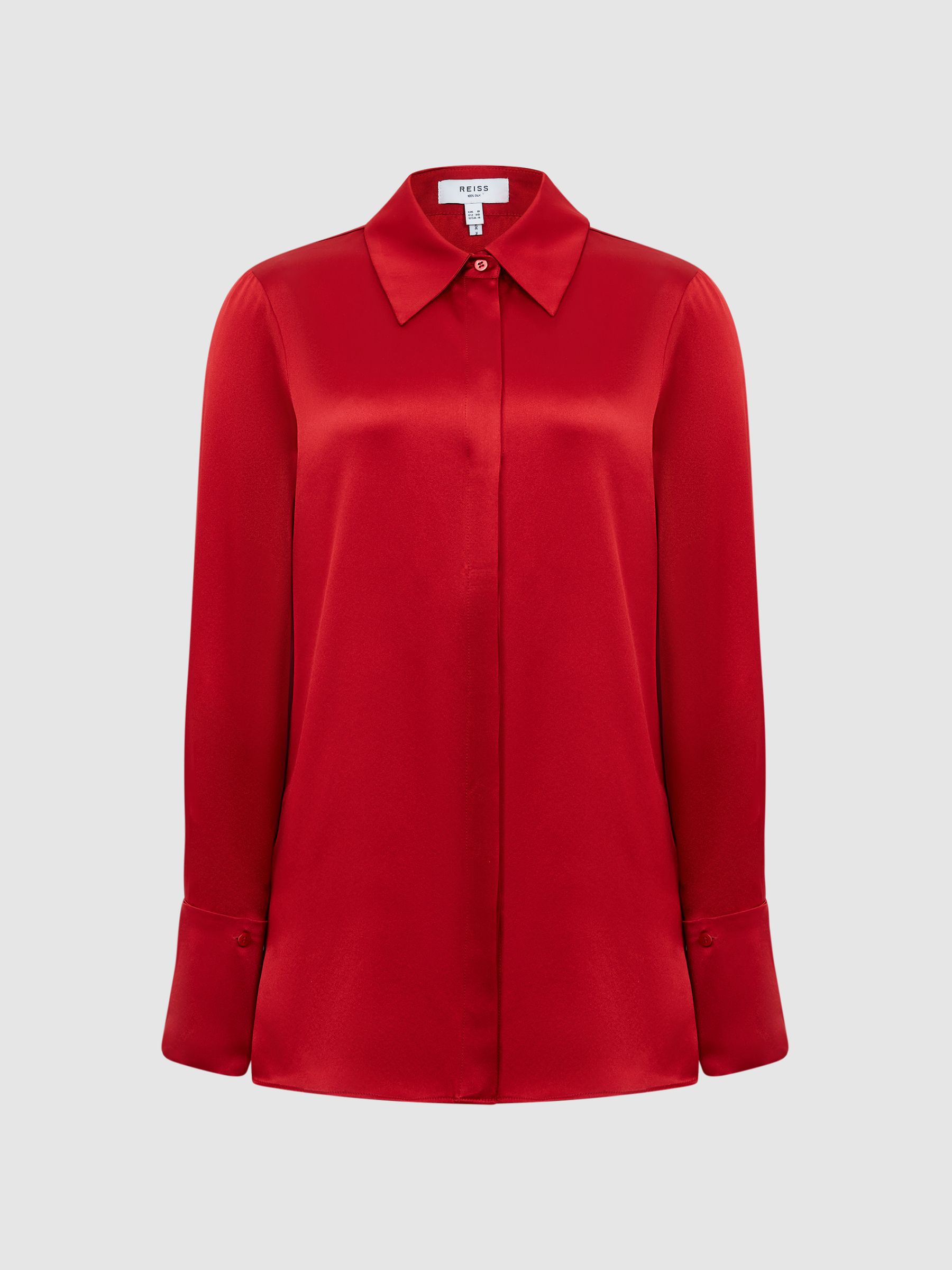 Silk Shirt in Red - Image 2 of 7