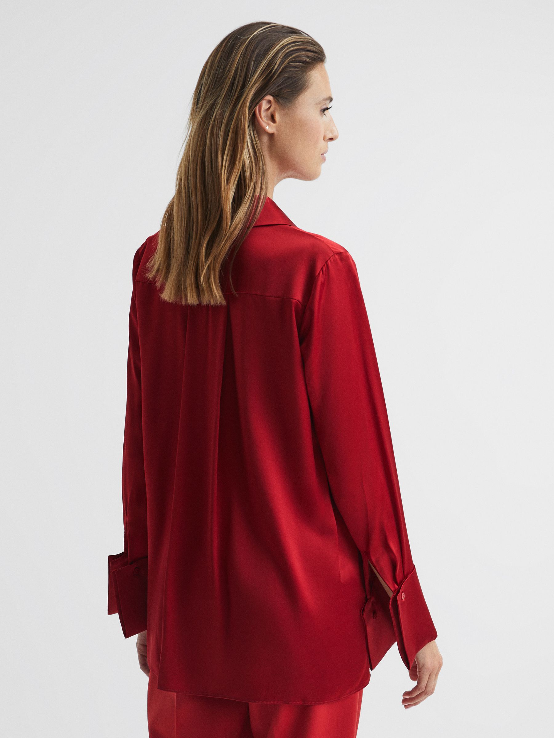 Silk Shirt in Red - Image 5 of 7