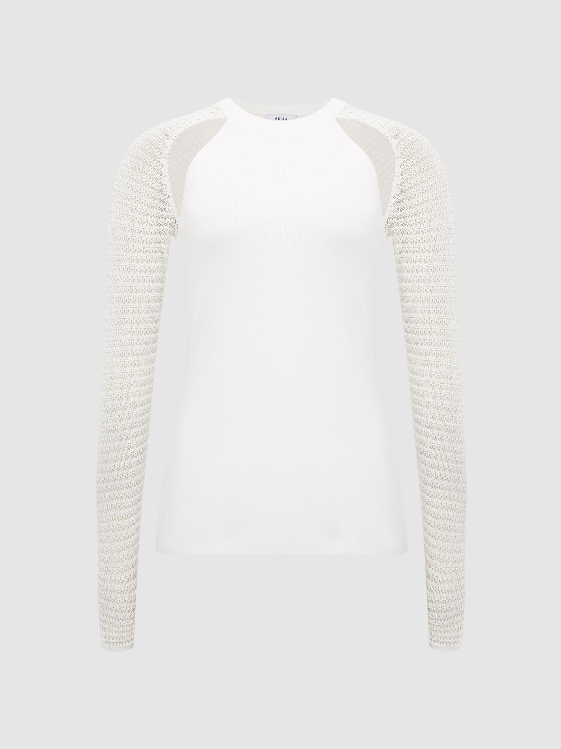 Sheer Twist Front Jumper in Ivory - Image 2 of 7