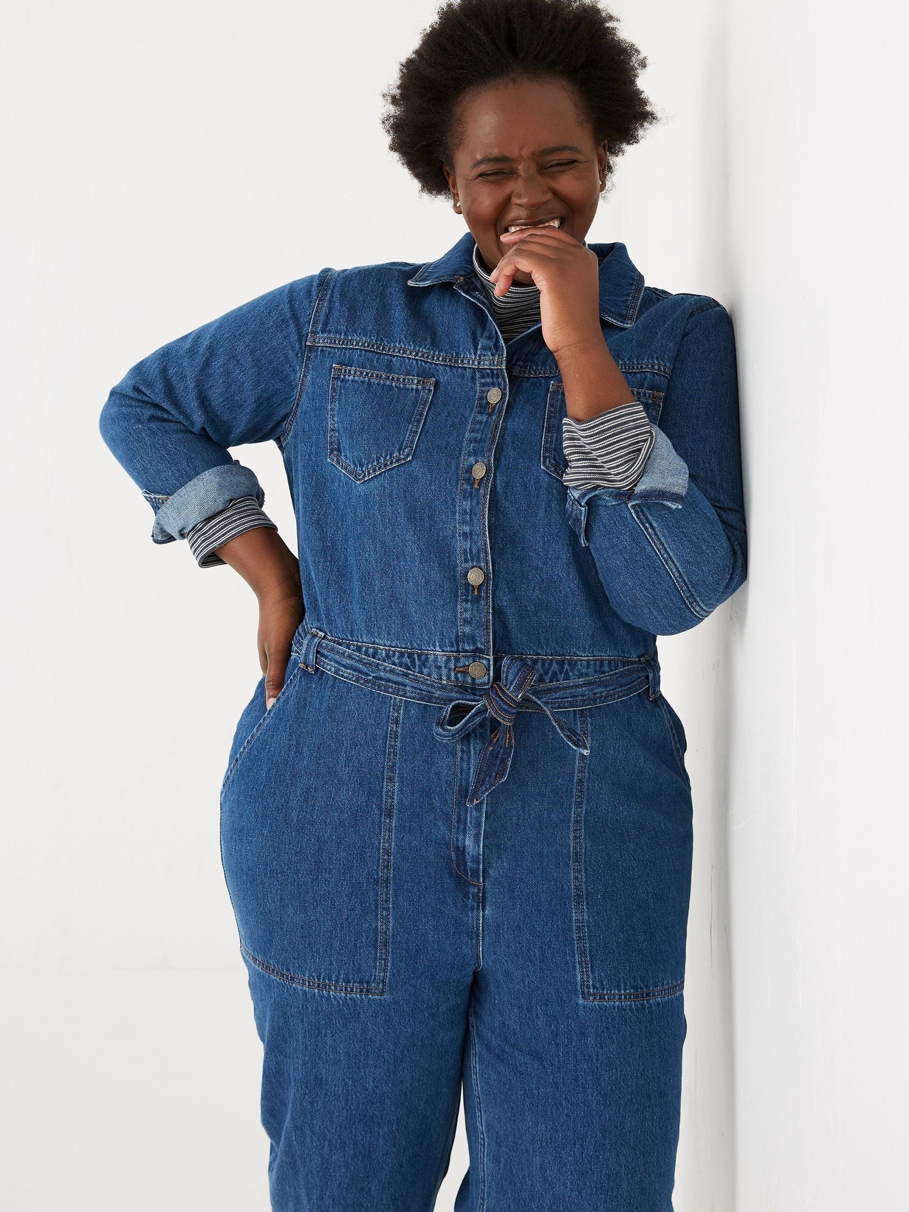 Blue Imogen Boilersuit - Image 2 of 2 Blue Imogen Boilersuit - Image 2 of 2